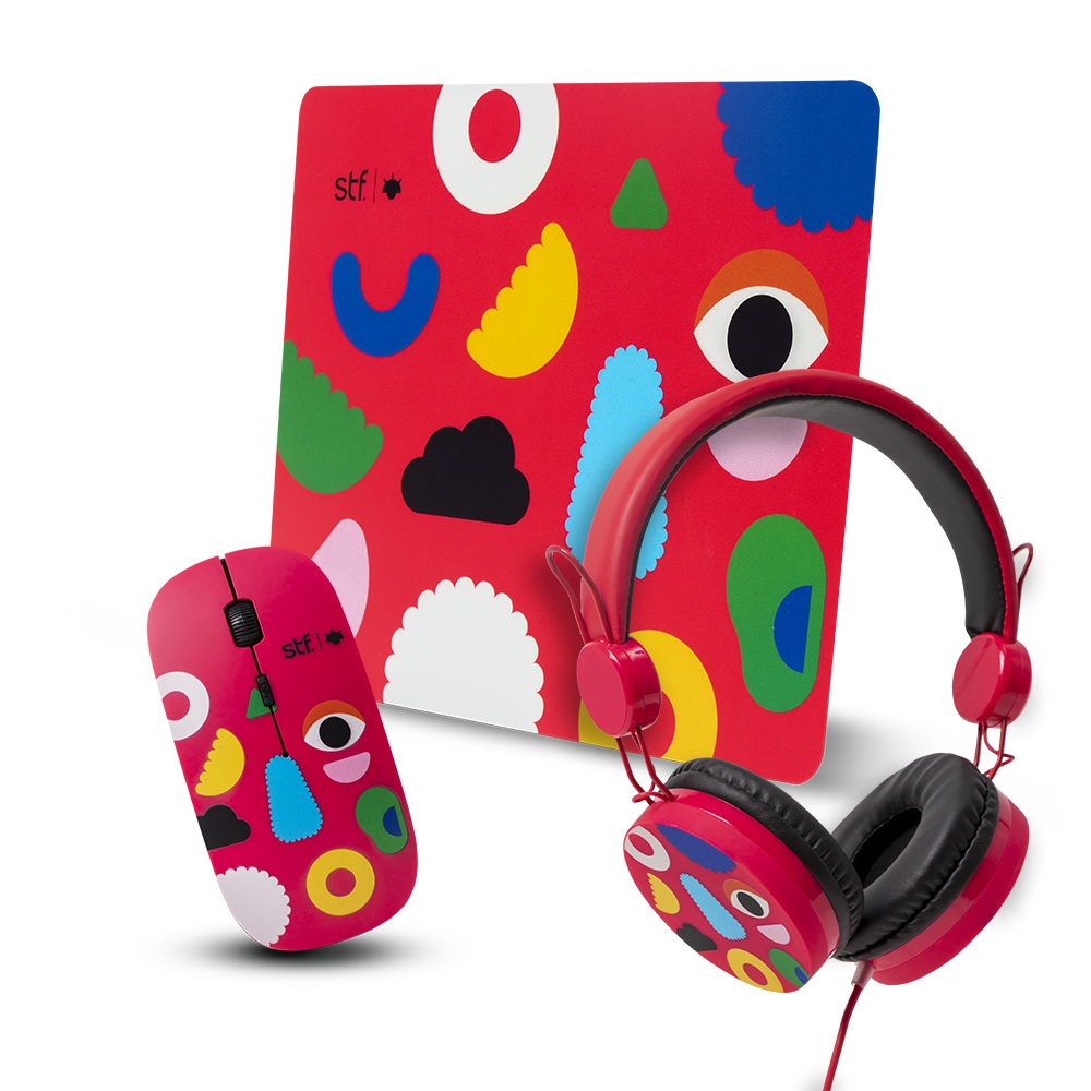 Pack 3 En 1 STF Mouse Audifono Mouse Pad Alexsiordia