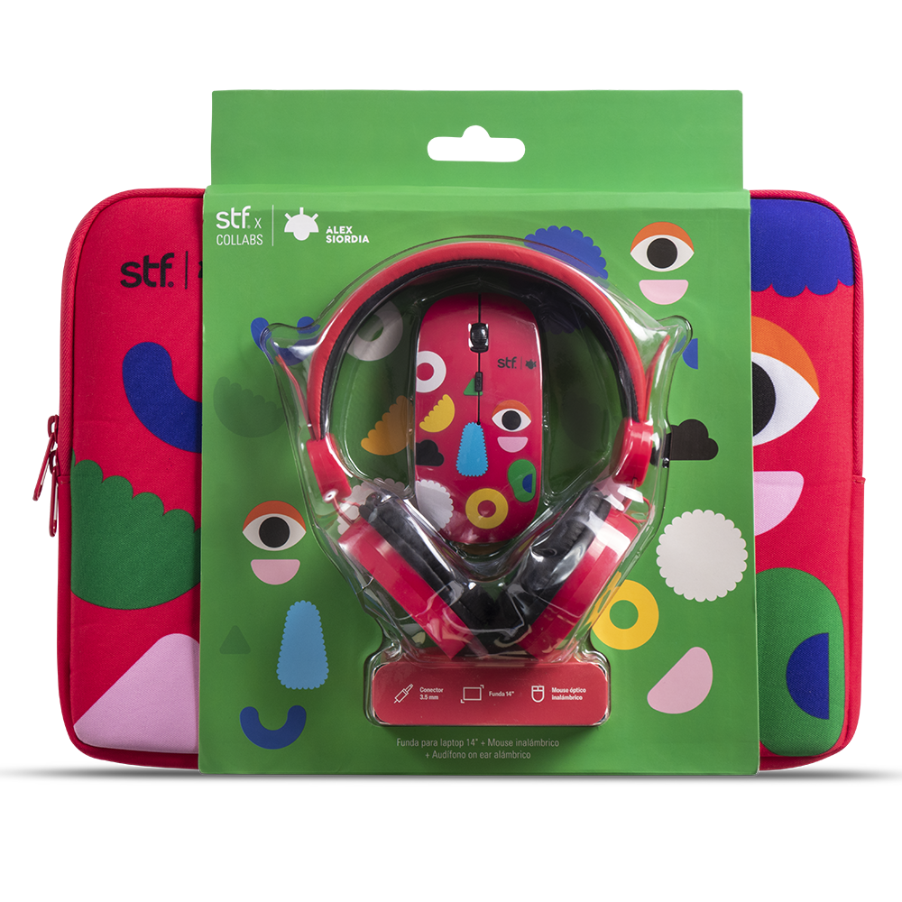 Pack 3 En 1 STF Funda 14 Audifono Mouse Alexsiordia