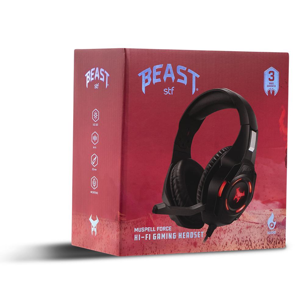 Audifono Gamer STF Muspell Force Led Negro STF New Horizons Chile New Horizons NHT.cl
