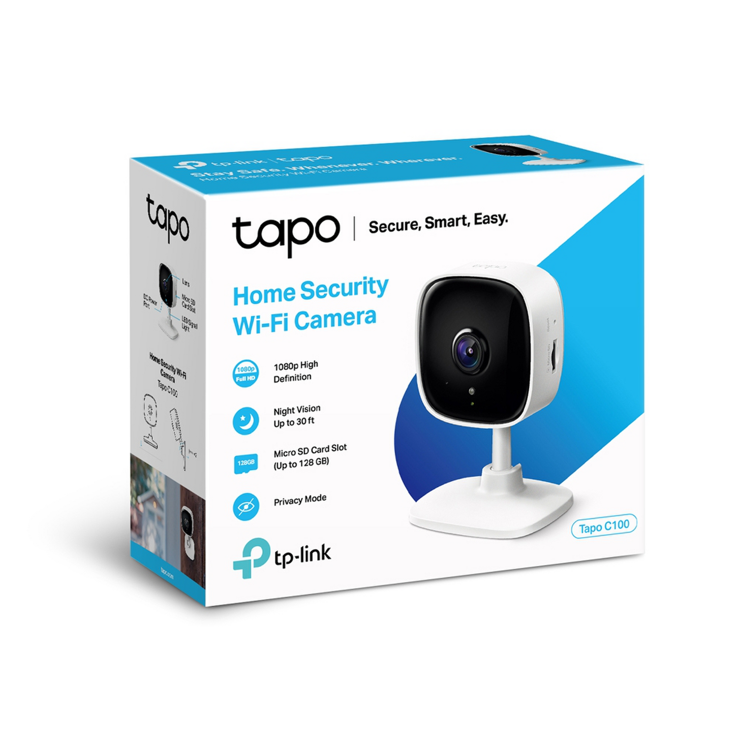 Camara de Seguridad TP-Link Tapo C100 Blanco TP-Link New Horizons Chile New Horizons NHT.cl