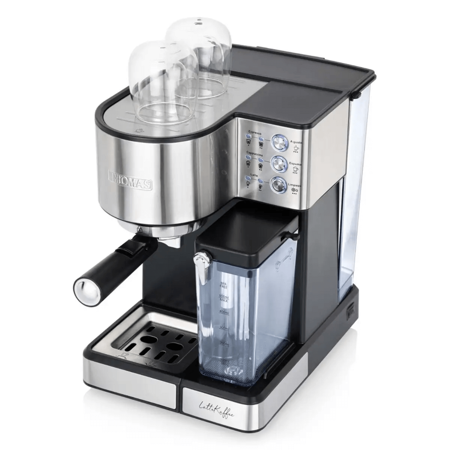 Cafetera Espresso Thomas TH-160 DeLi 15 Bar Espumador Latte con diseño moderno y funcional.