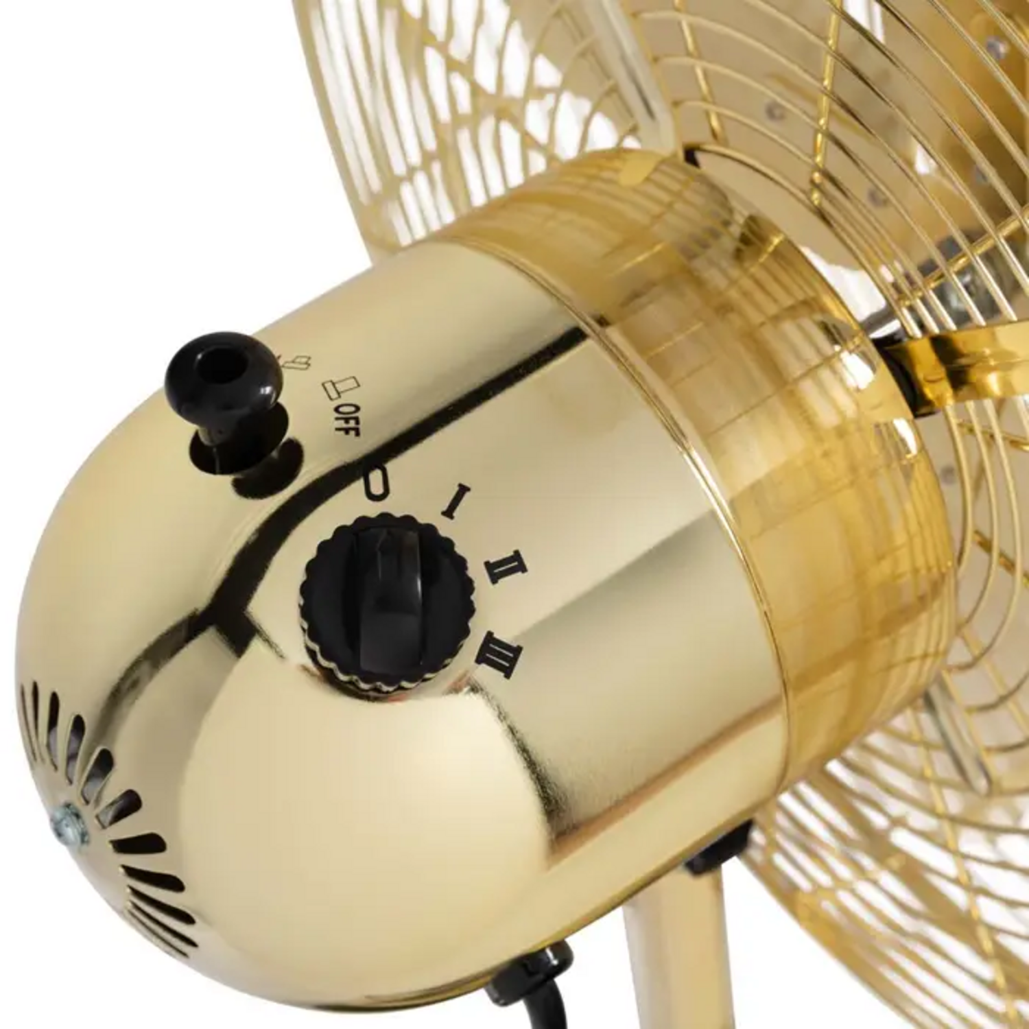 Ventilador De Pie Thomas TH-16DP Dorado Oscilante 50W 145 cm