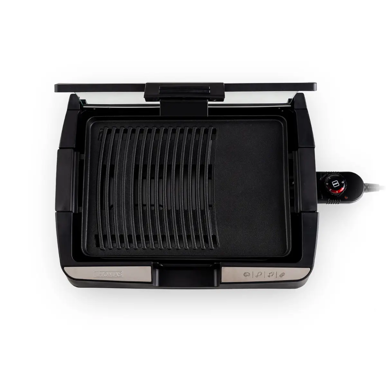 Parrilla Electr Thomas TH-224 1500W 225C Tapa Limpieza Fácil