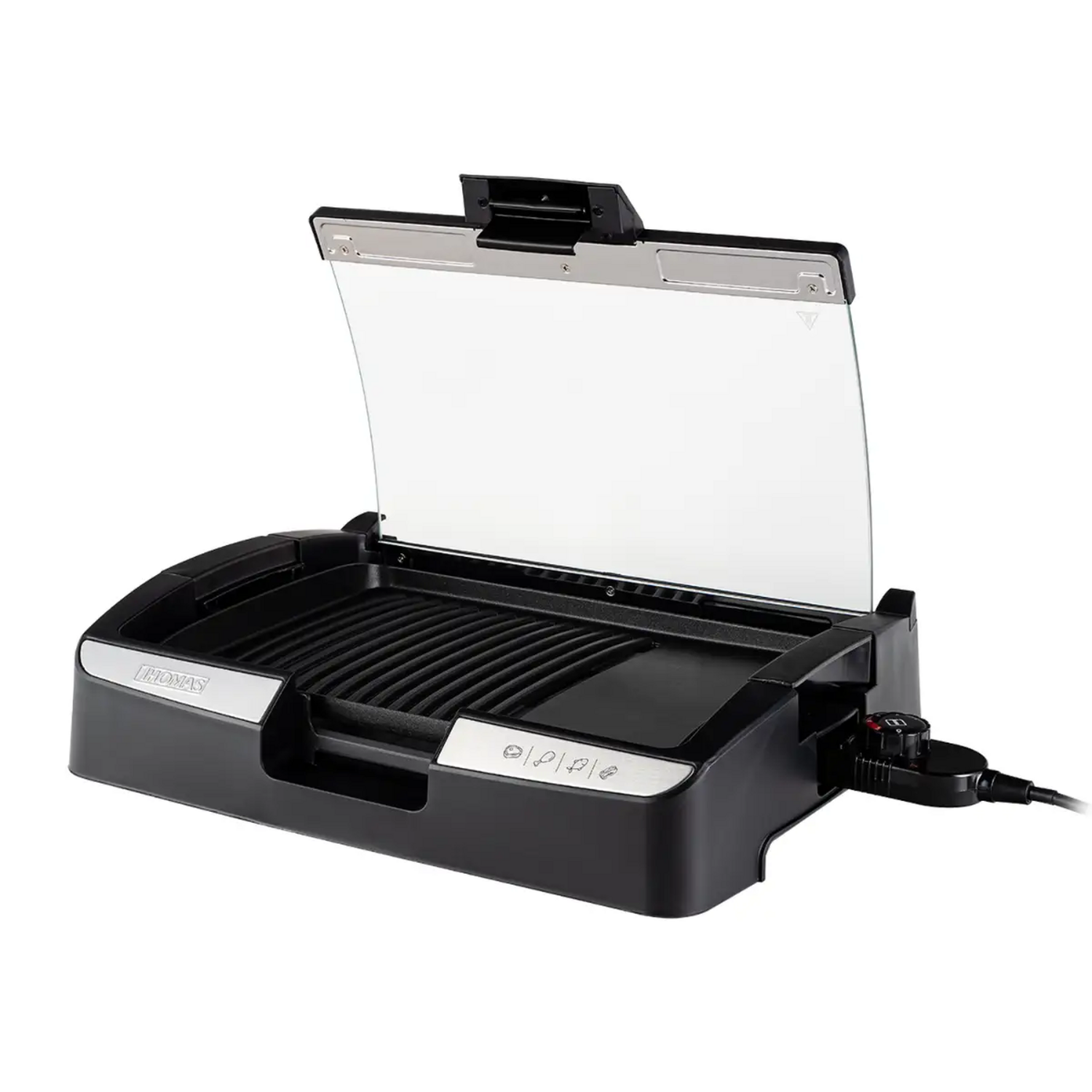 Parrilla Electr Thomas TH-224 1500W 225C Tapa Limpieza Fácil