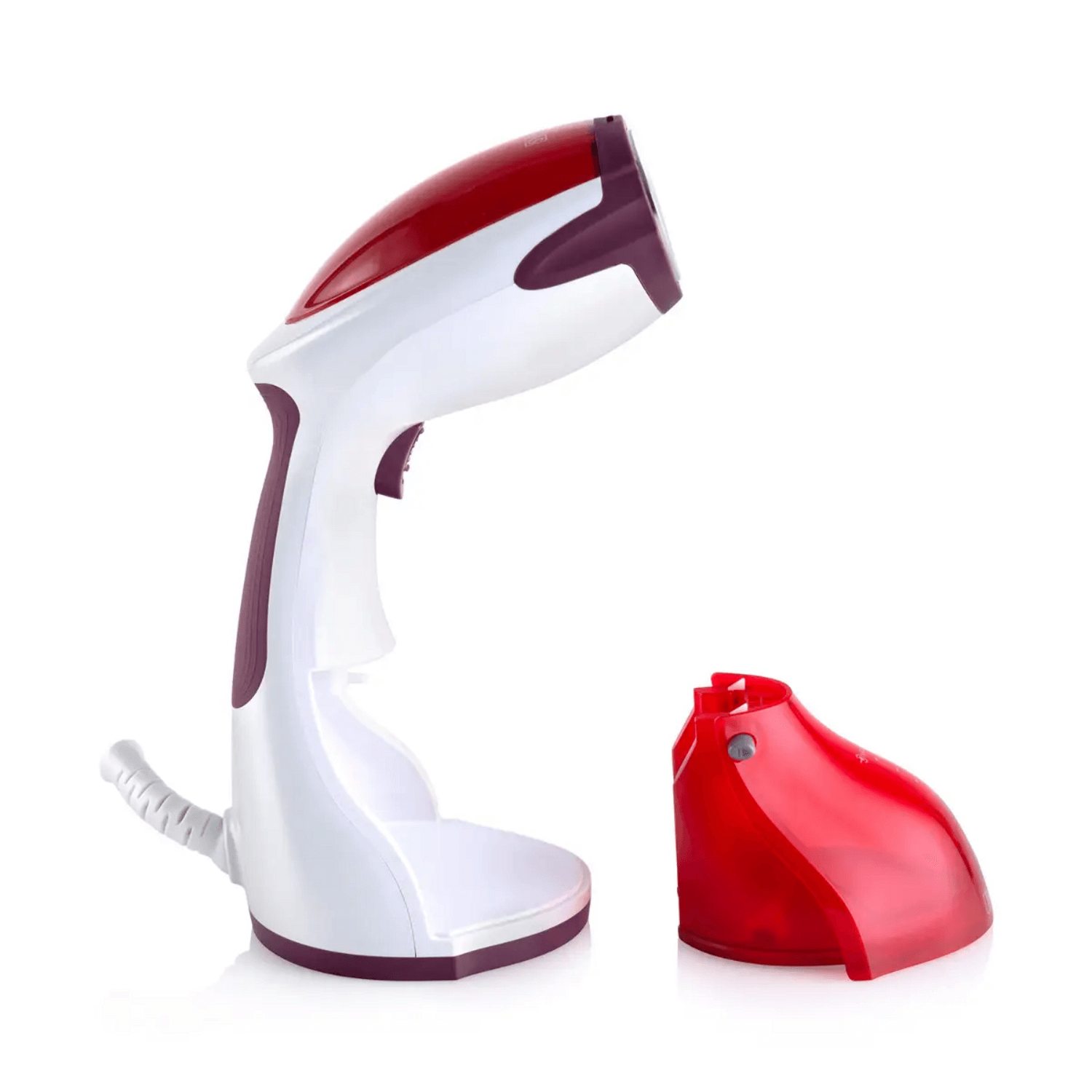 Plancha Vertical Thomas TH-7300 Vaporizador 1200W Antigoteo con diseño moderno y base de apoyo.