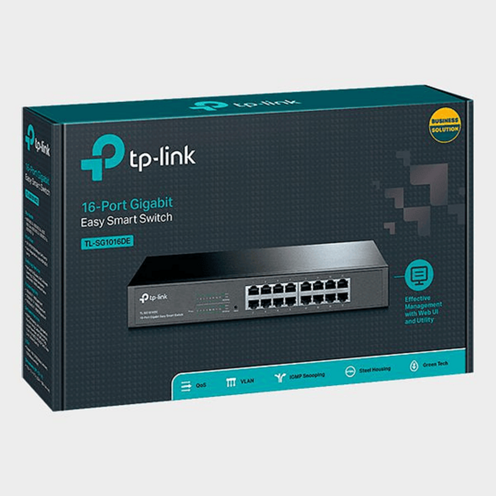 Switch Smart TP-Link 16 Bocas Puertos Gigabit TL-SG1016DE