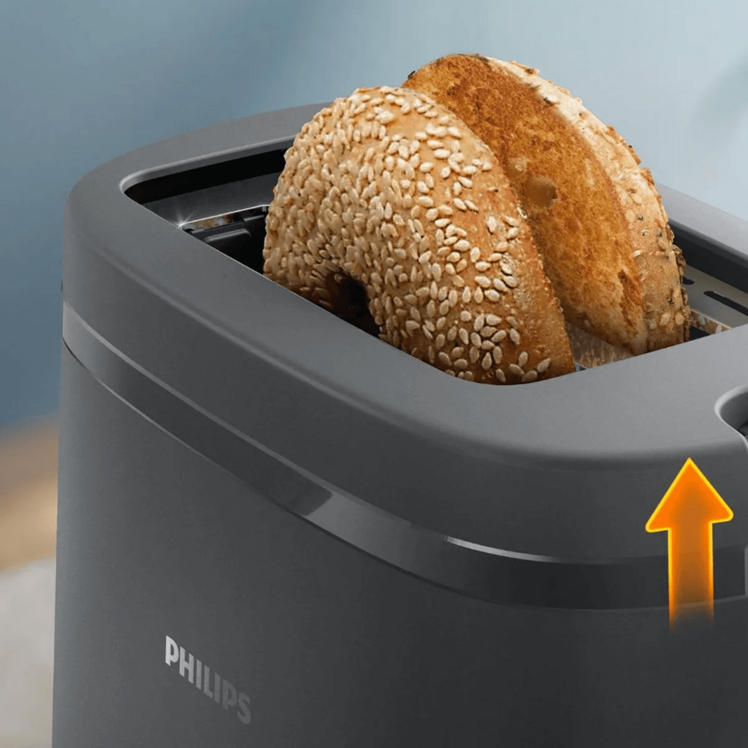 Tostador Philips 2 Rebanadas 650W 6 Niveles Negro Serie 1000