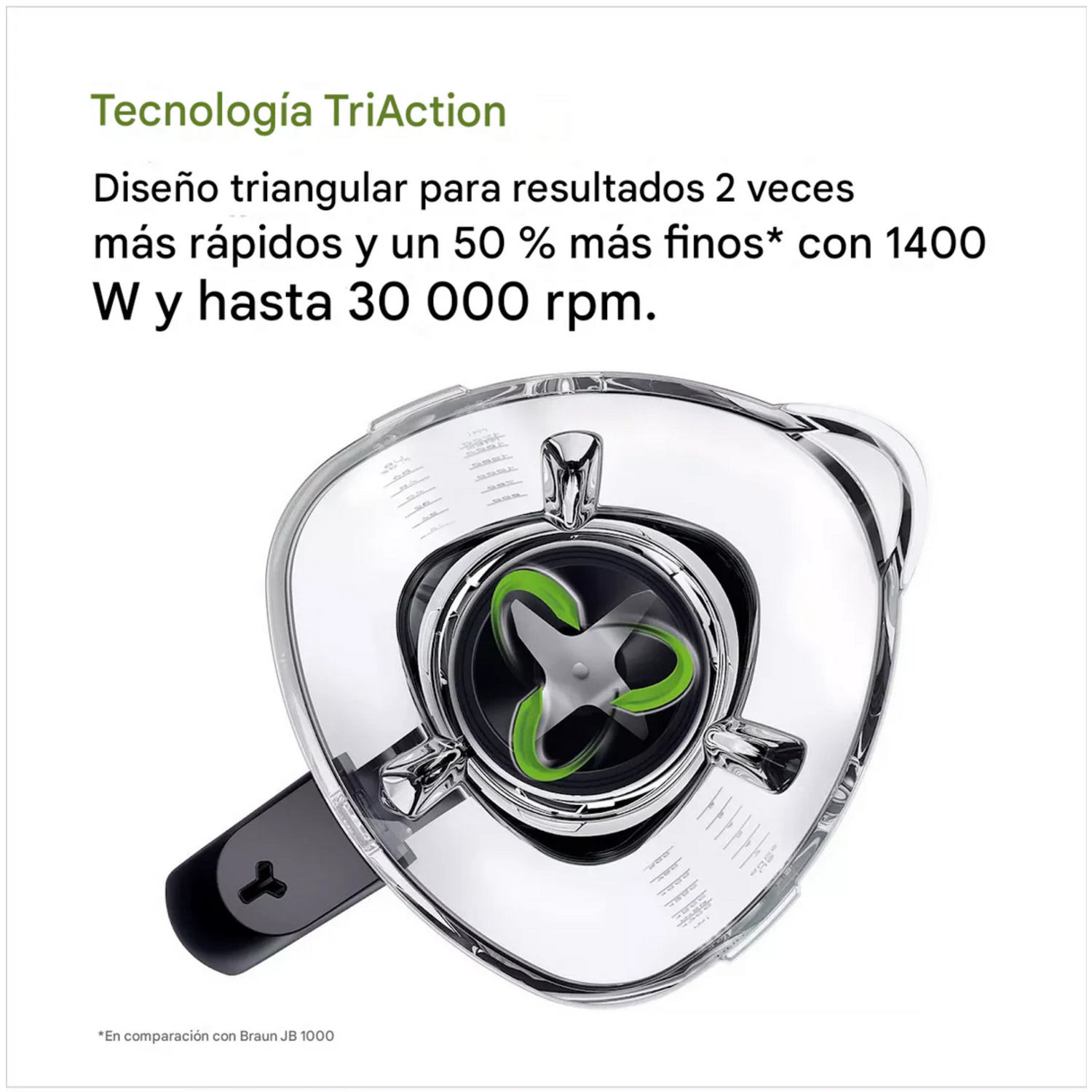 Licuadora Braun PowerBlend 7 1400W Jarra 2L Hielo 10 Veloc