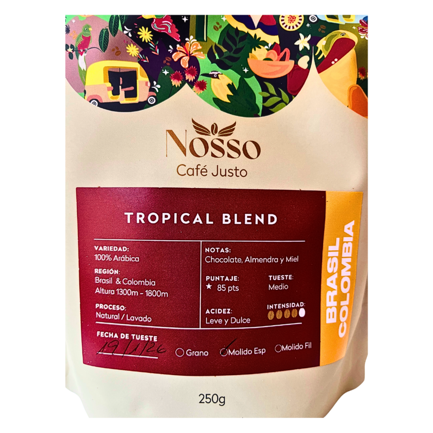 Cafe Molido Nosso Cafe Justo Tropical Blend 250g