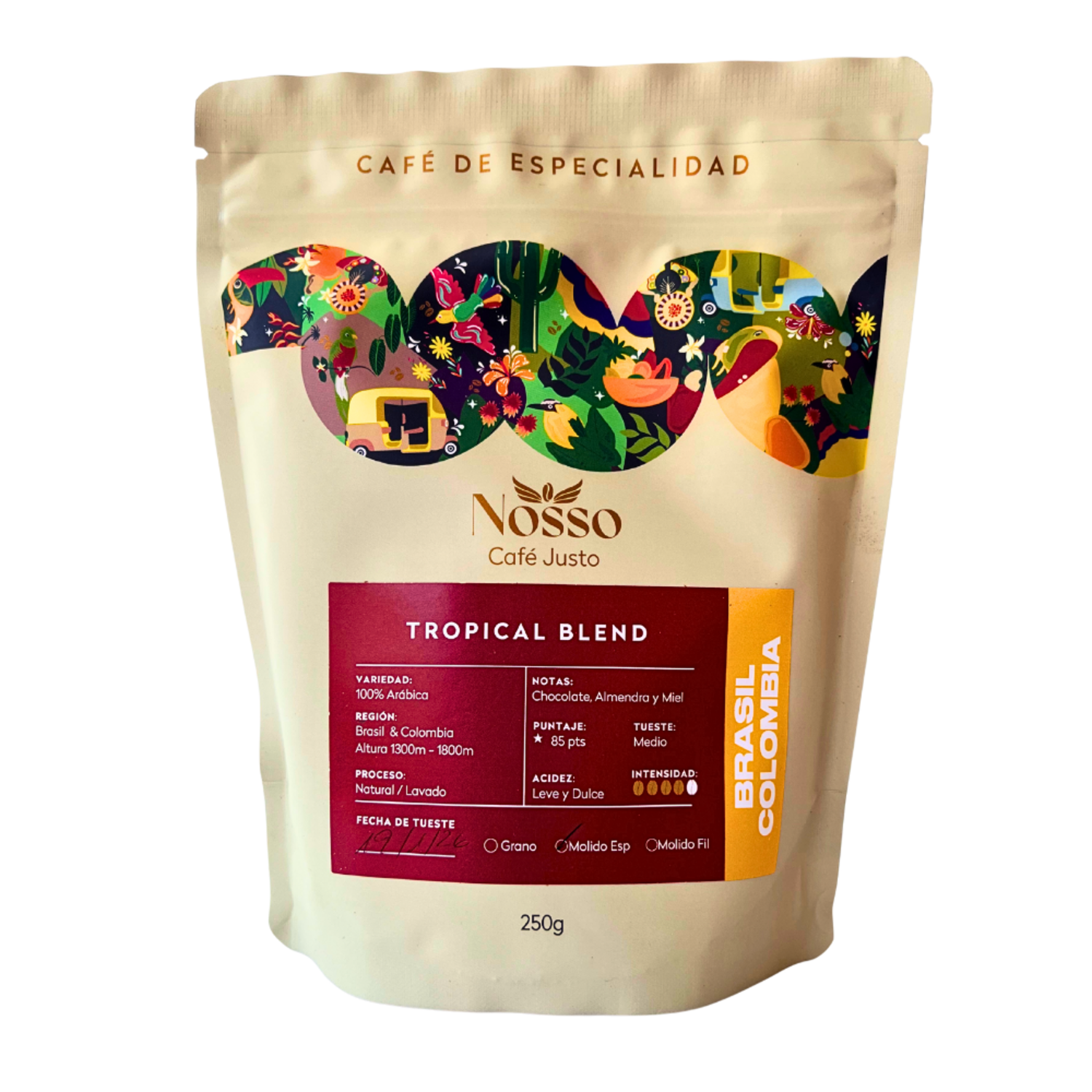 Cafe Molido Nosso Cafe Justo Tropical Blend 250g