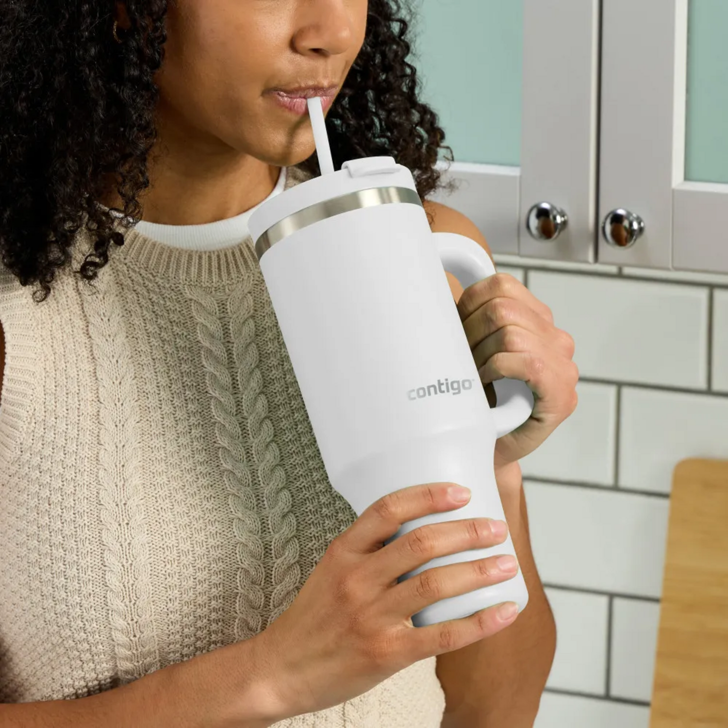 Vaso Tumbler Contigo Streeterville 1182 ml Frio Blanco