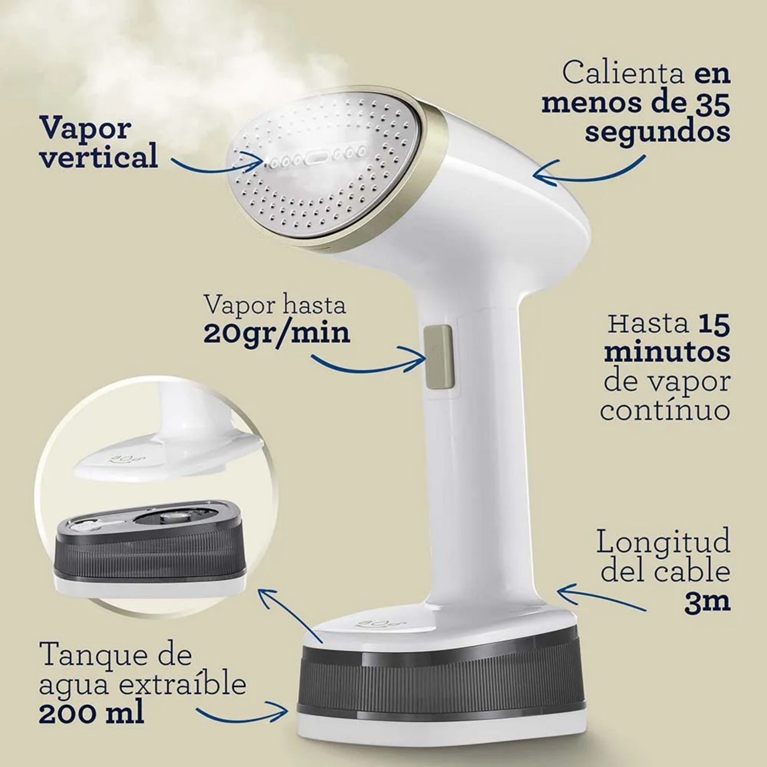 Plancha Vertical Oster Vaporizador GCSTF200 Blanca Oster New Horizons Chile New Horizons NHT.cl
