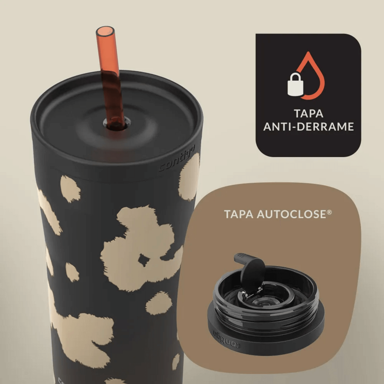 Vaso Termico 20H Frio Contigo Ally Love SV 2 Negro 709 ml