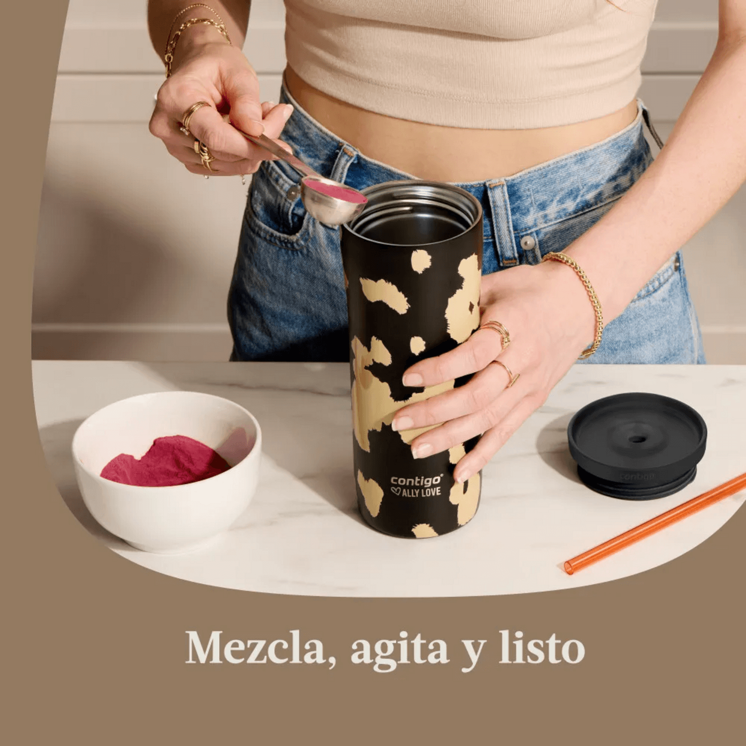 Vaso Termico 20H Frio Contigo Ally Love SV 2 Negro 709 ml