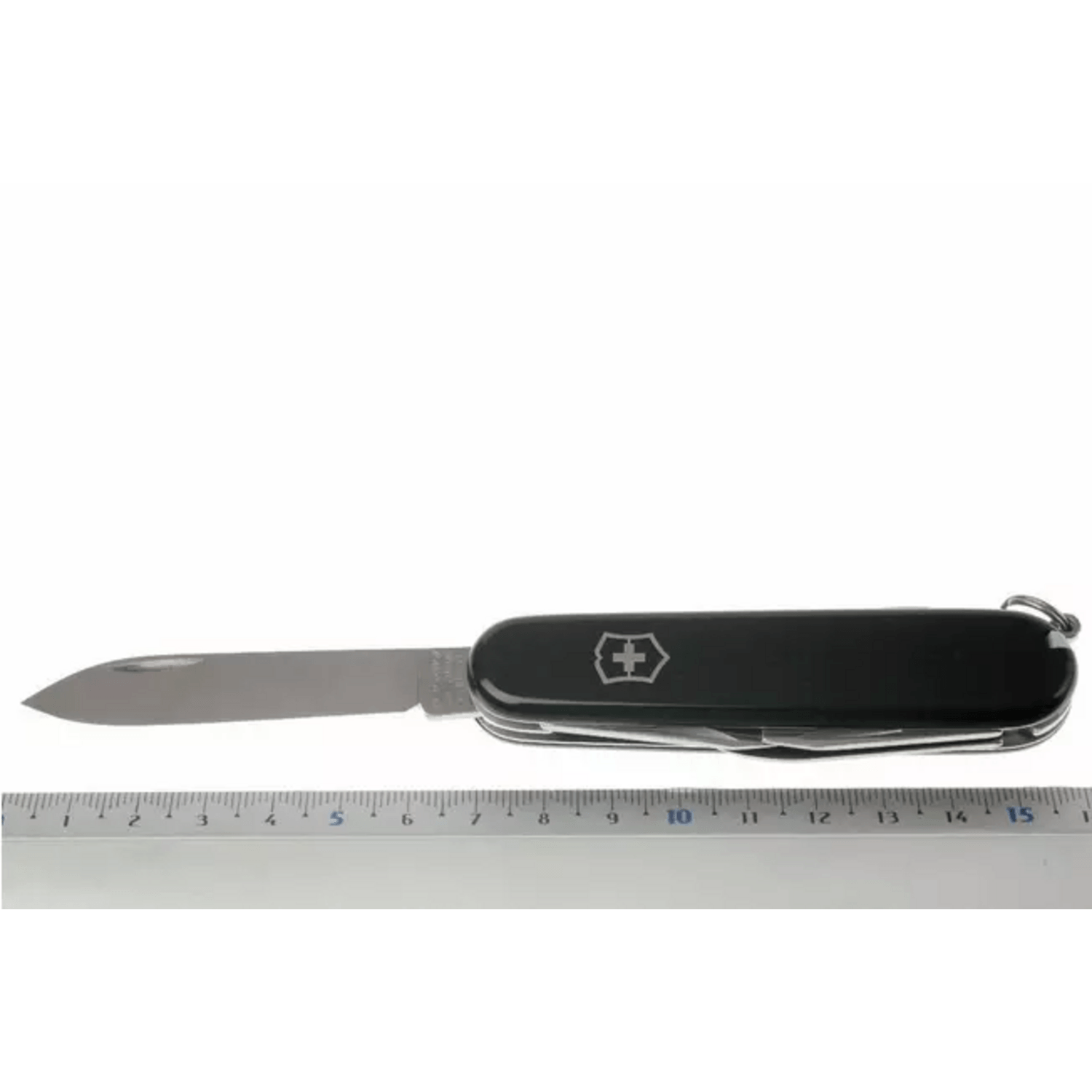 Navaja Victorinox Spartan 91mm mostrando su hoja y diseño compacto, ideal para uso diario y actividades al aire libre.