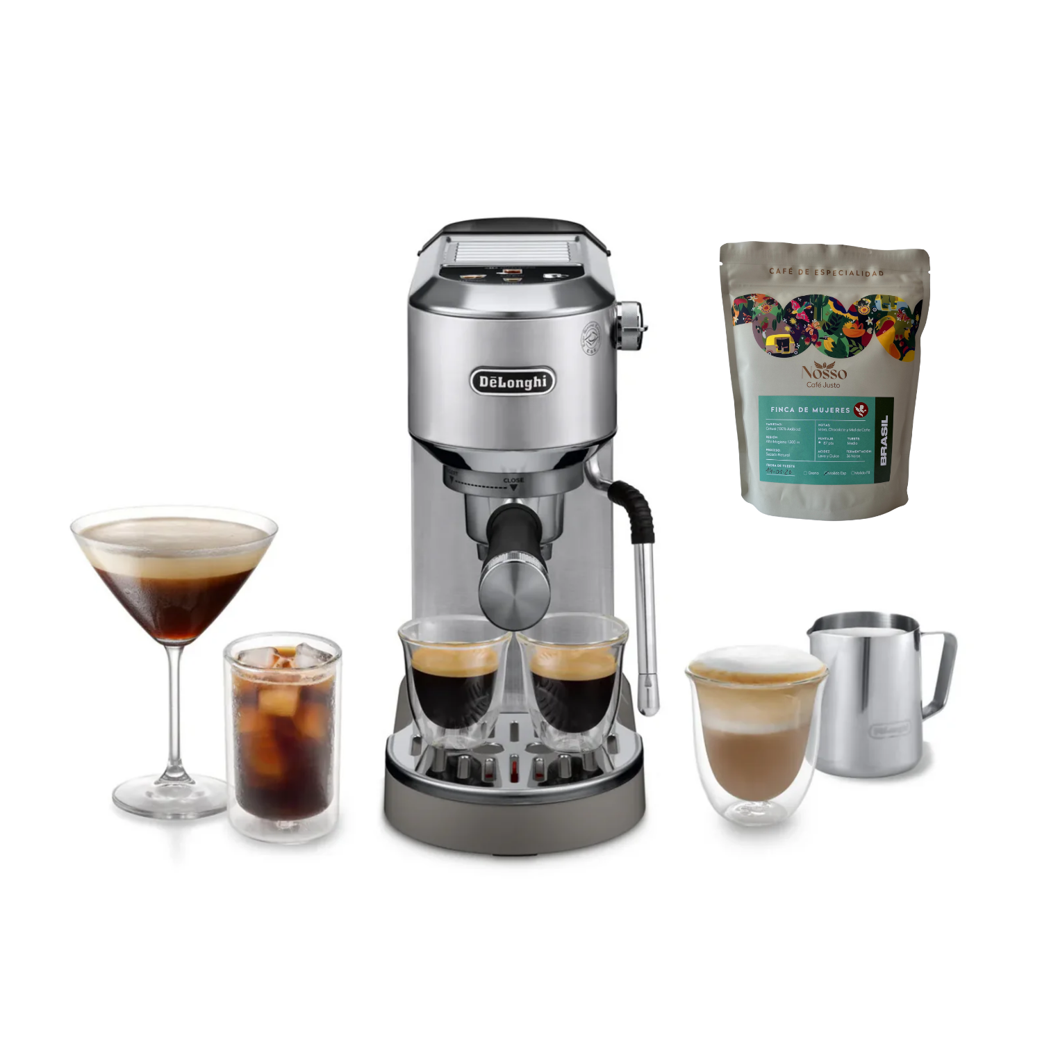 Cafetera DeLonghi Dedica Duo LatteArt Cold Brew Metal