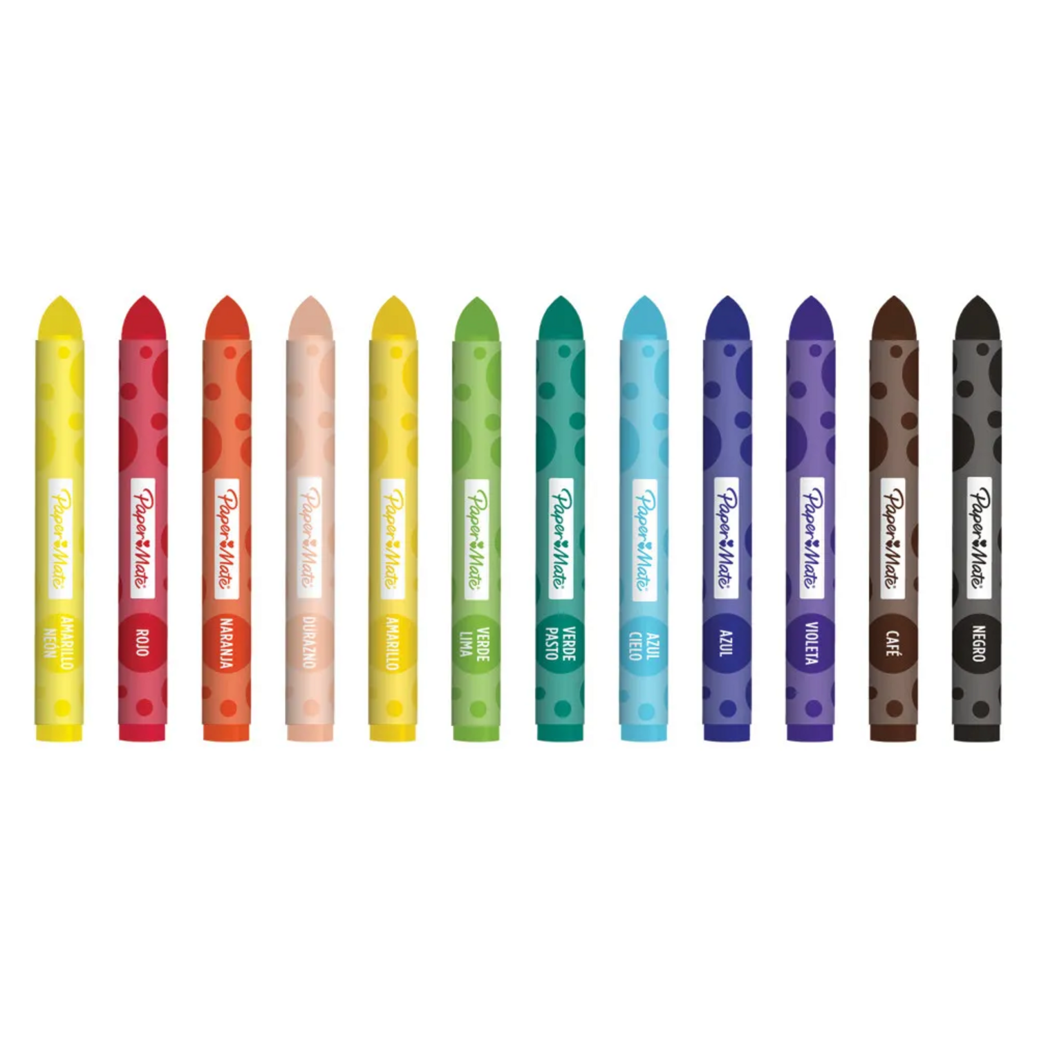 Crayones Lápices de Cera Redondos 12U PaperMate