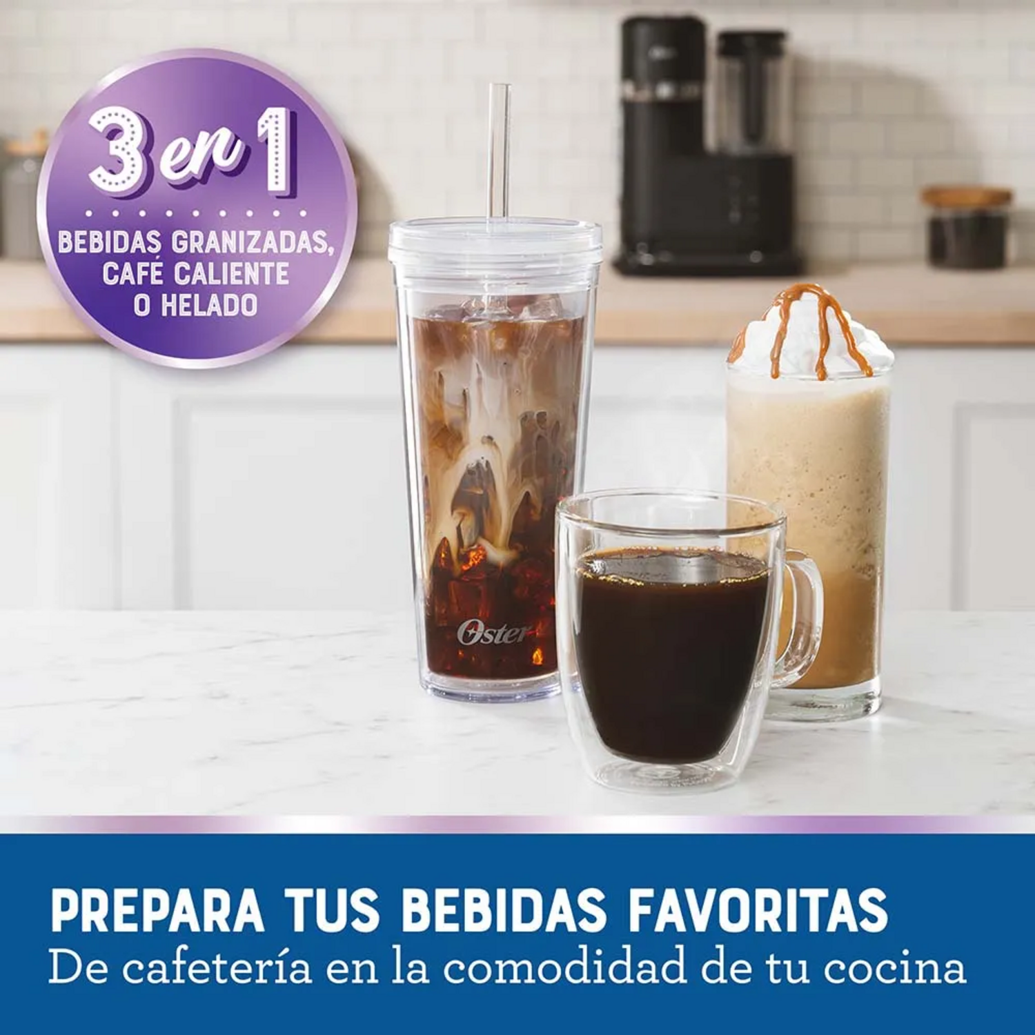 Cafetera Oster Frappe y Licuadora 3 Funciones 2186201