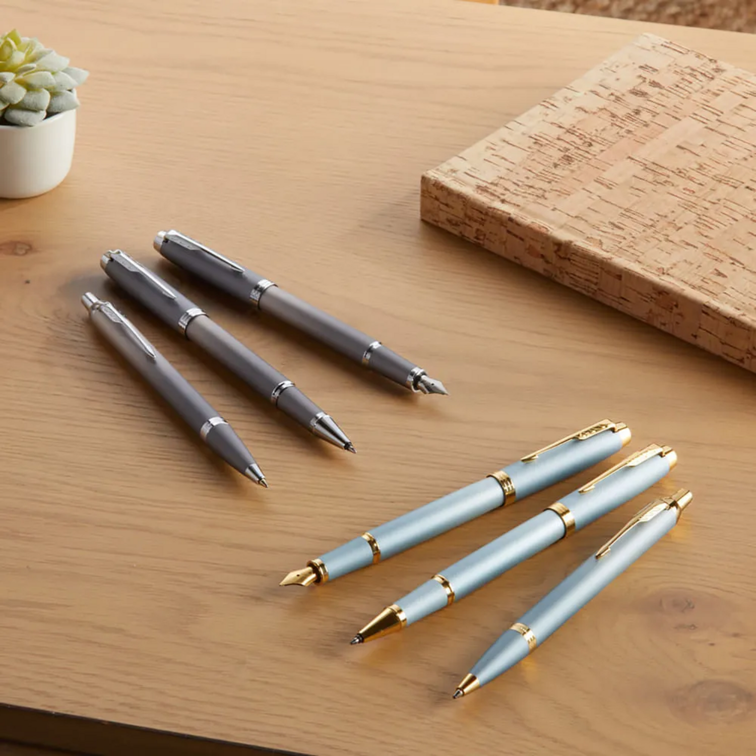 Bolígrafo Parker IM Writing Rituals Gris Med Tinta Azul