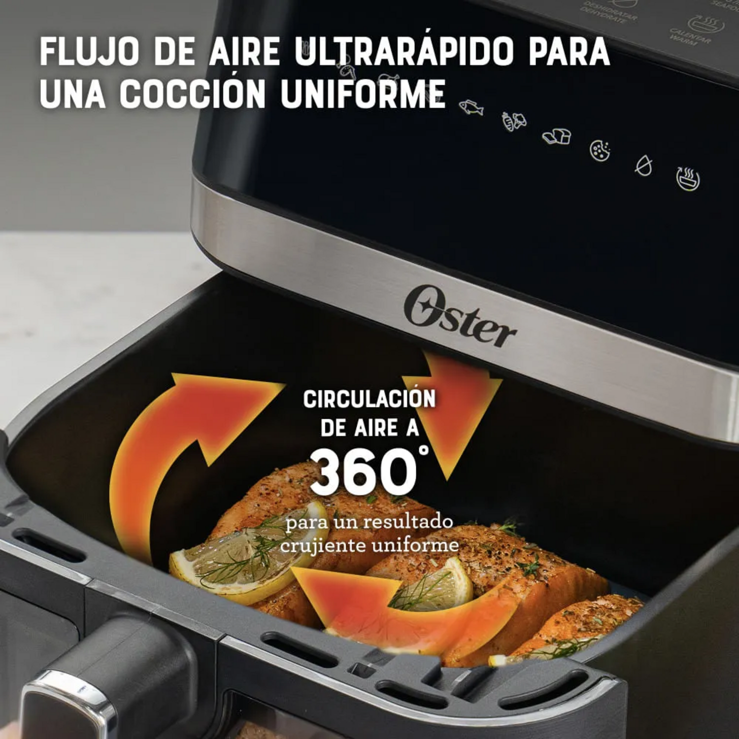 Freidora Air Fryer Oster 6L Digital con Visor Mod 2204818