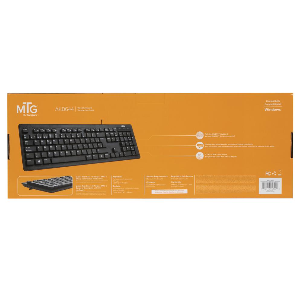 Teclado MTG by Targus Español Alambrico AKB644