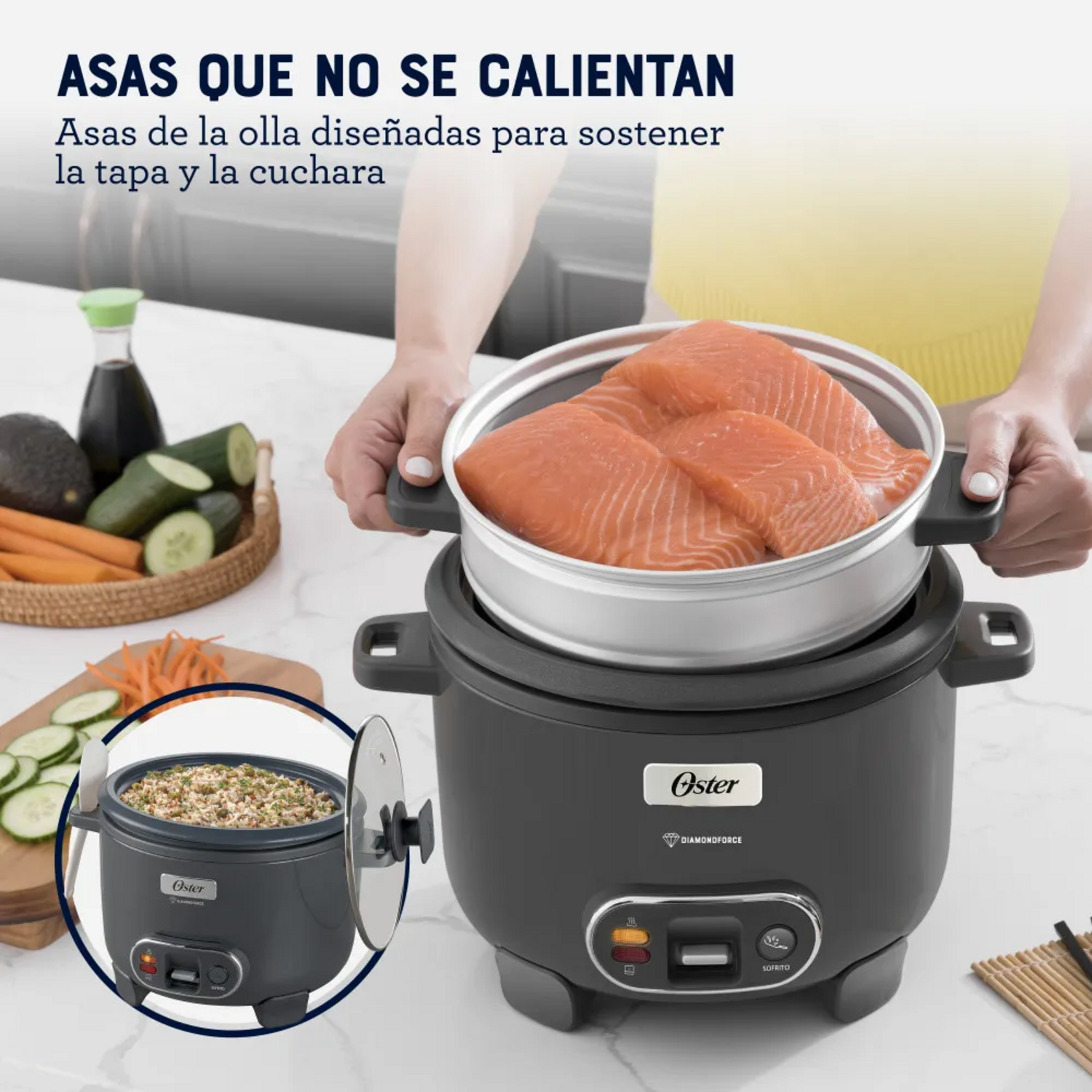 Arrocera Oster 10 Tazas Sofrito y Vaporera Mod 2212407