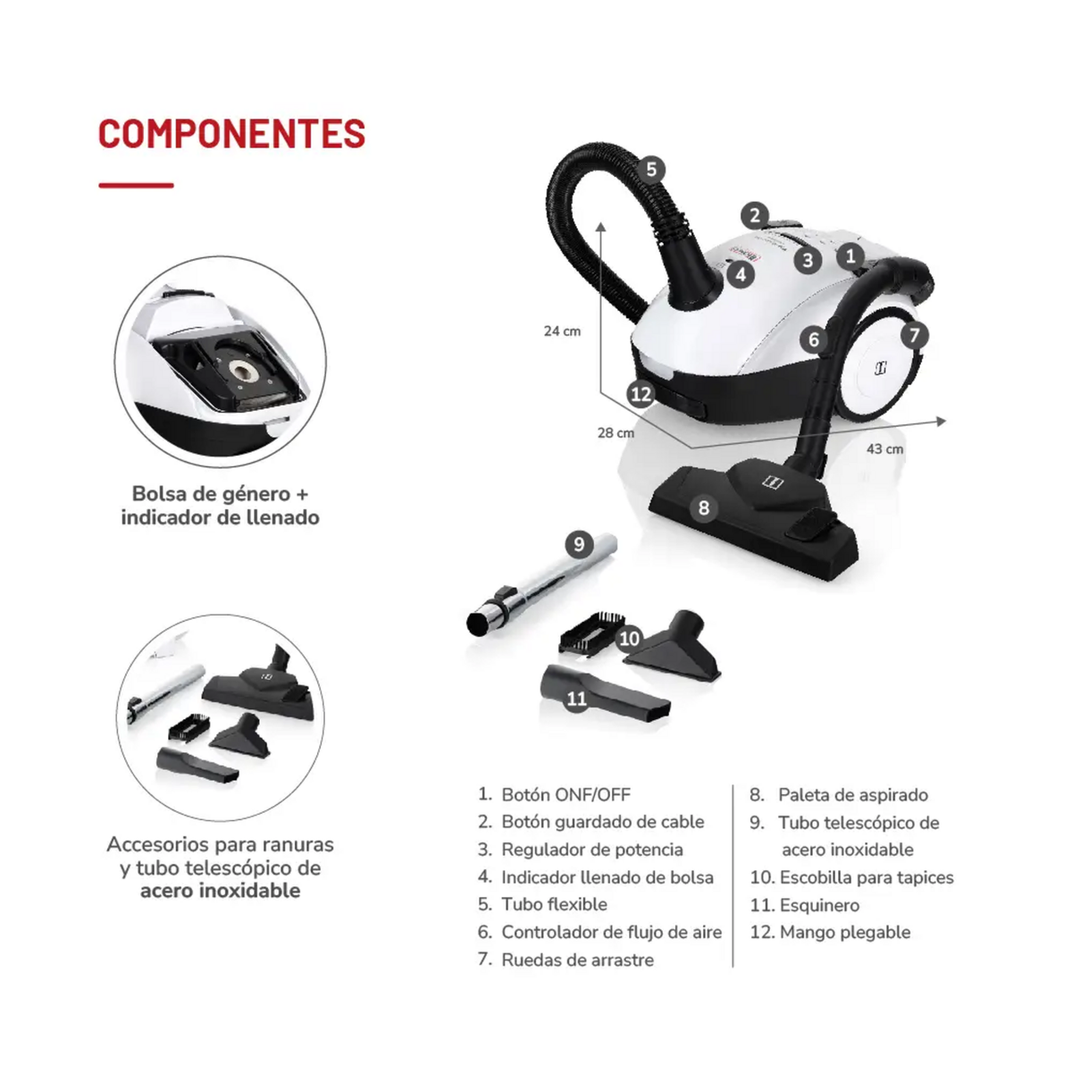 Aspiradora Thomas TH-1870 1800W HEPA 12 Bolsa Reutilizable