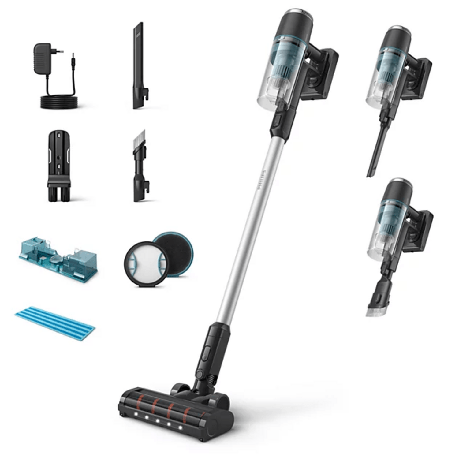 Aspiradora Vertical Philips XC3133 Inalámbrica Trapea Luz