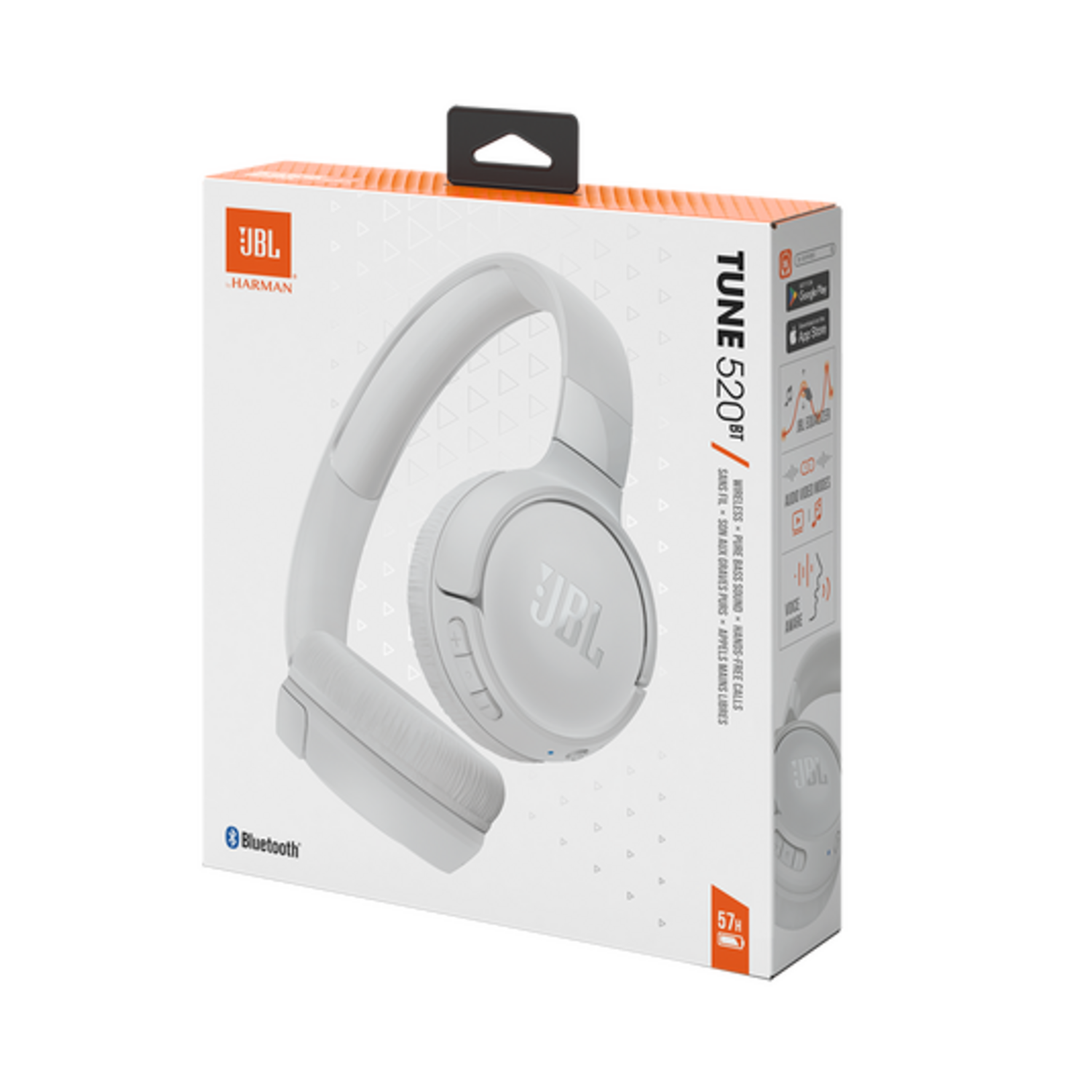 AudIfonos JBL Tune 520BT Bluetooth 57H Livianos Blanco