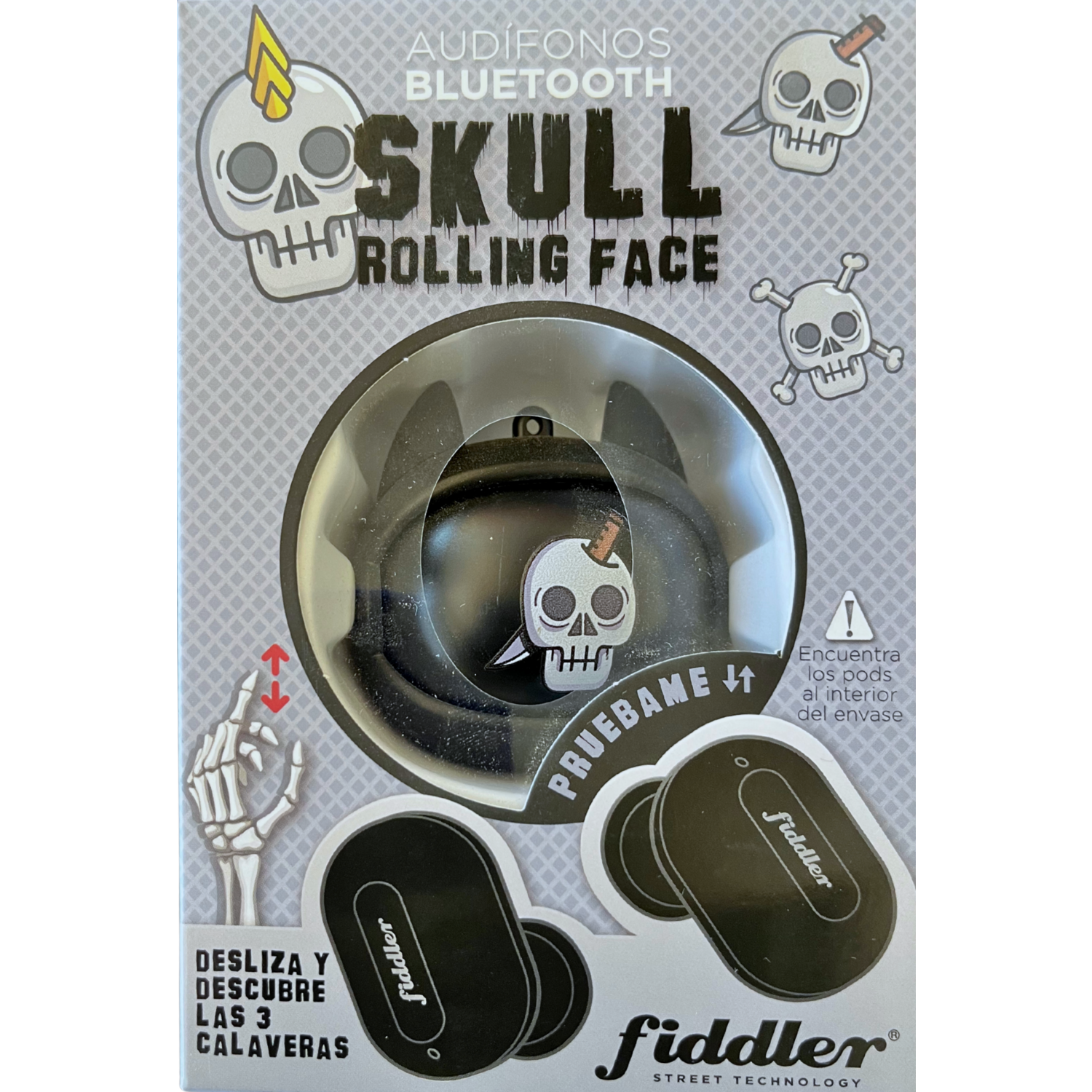 Audifonos Bluetooth In Ear Fiddler Skull Rolling Face