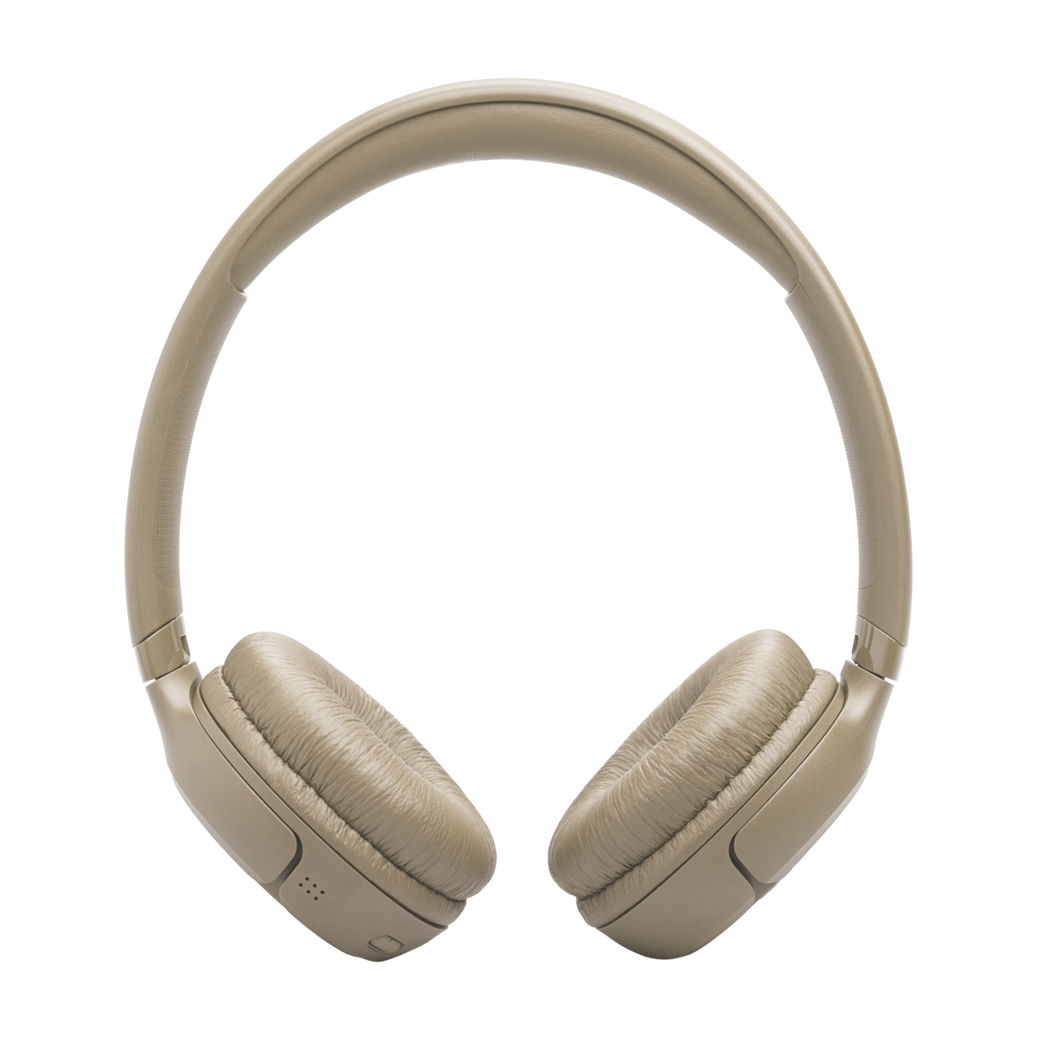 Audífonos Bluetooth JBL Tune 530BT color beige, diseño on-ear y comodidad para largas horas de uso.