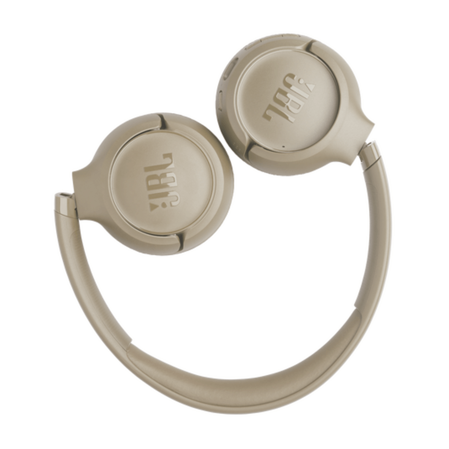 Audífonos bluetooth JBL Tune 530BT en color beige, diseño liviano y plegable para una mejor experiencia musical.