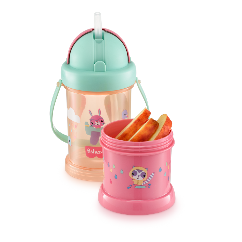 Vaso Porta Snack Fisher Price Playfyl Rosa Sunset BB1013