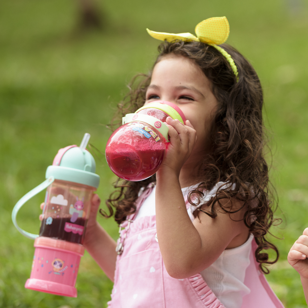 Vaso Porta Snack Fisher Price Playfyl Rosa Sunset BB1013
