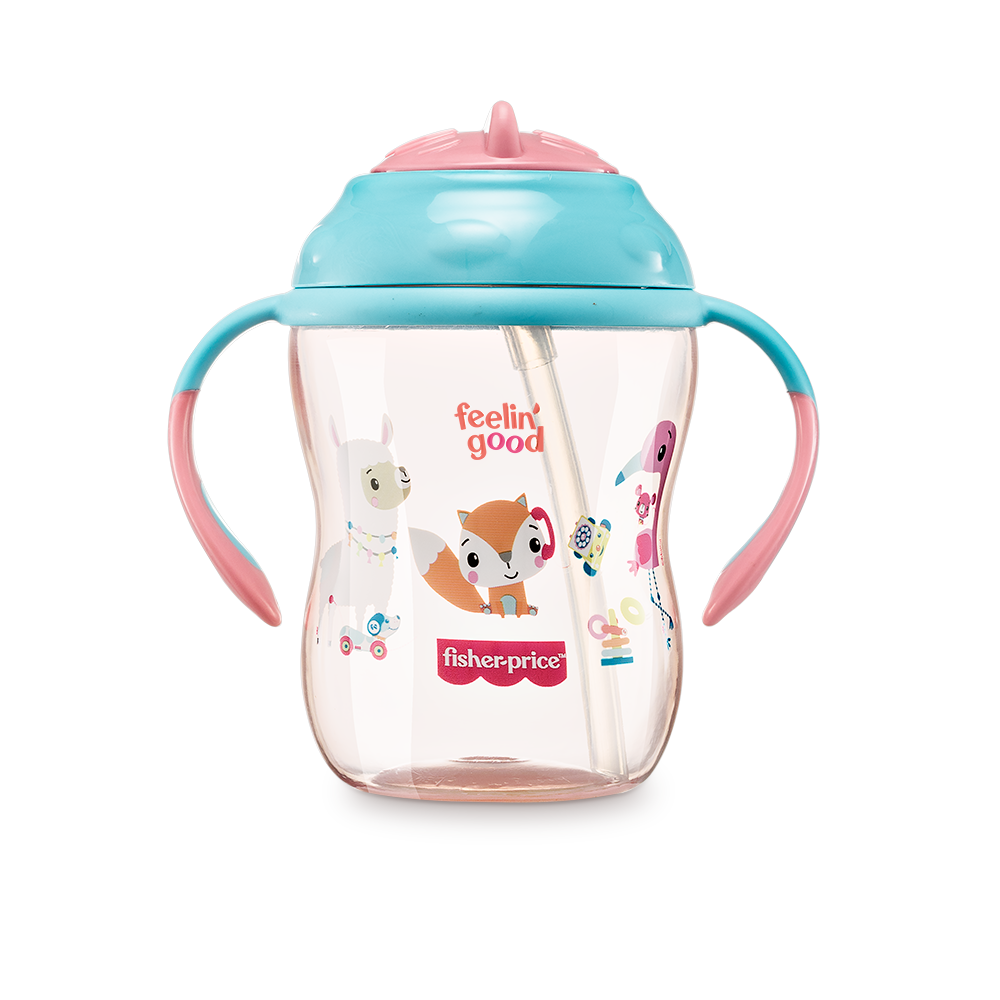 Vaso Bombilla First Moments 270 ml Fisher Price Rosa BB1017