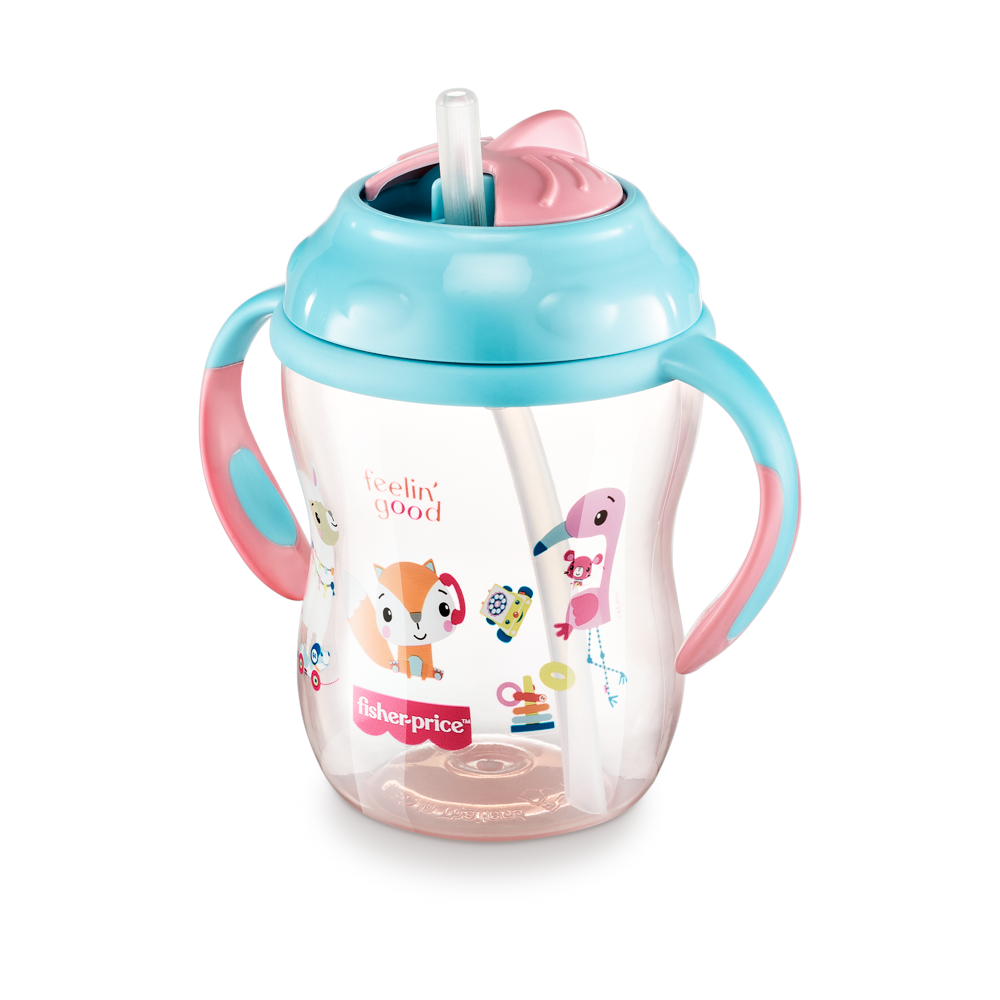 Vaso Bombilla First Moments 270 ml Fisher Price Rosa BB1017