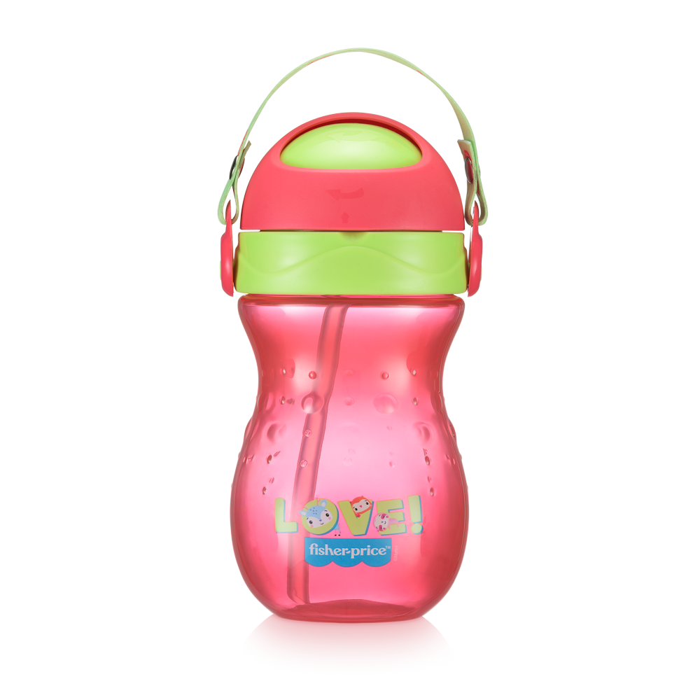 Vaso Bombilla Fisher Price Playful 360 ml Rosa BB1019