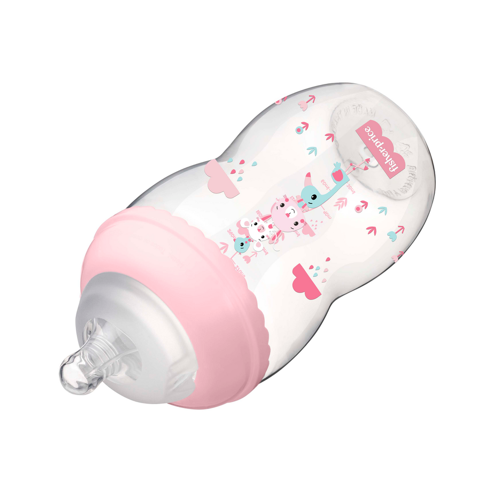 Mamadera  Fisher Price First Moments Boca Ancha 330 ml Rosa
