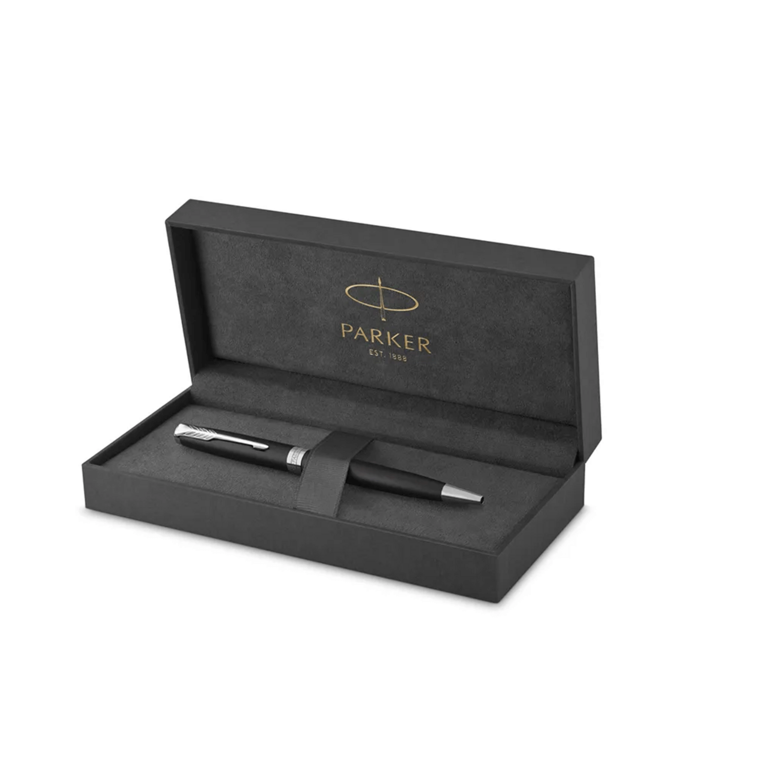 Bolígrafo Parker Sonnet CT Negro Paladio en caja elegante, ideal para regalos y uso diario.