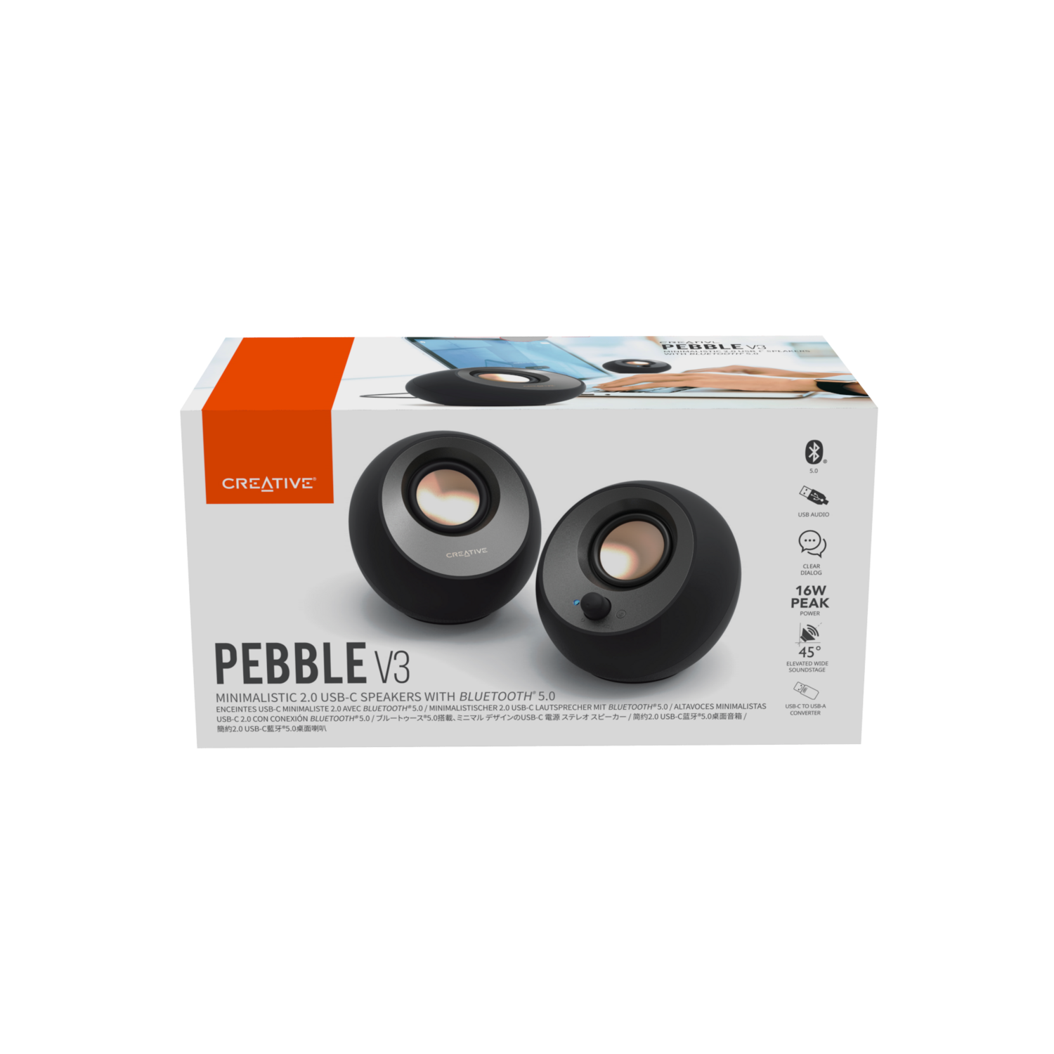 Parlante Creative Pebble V3  Bluetooth 5.0