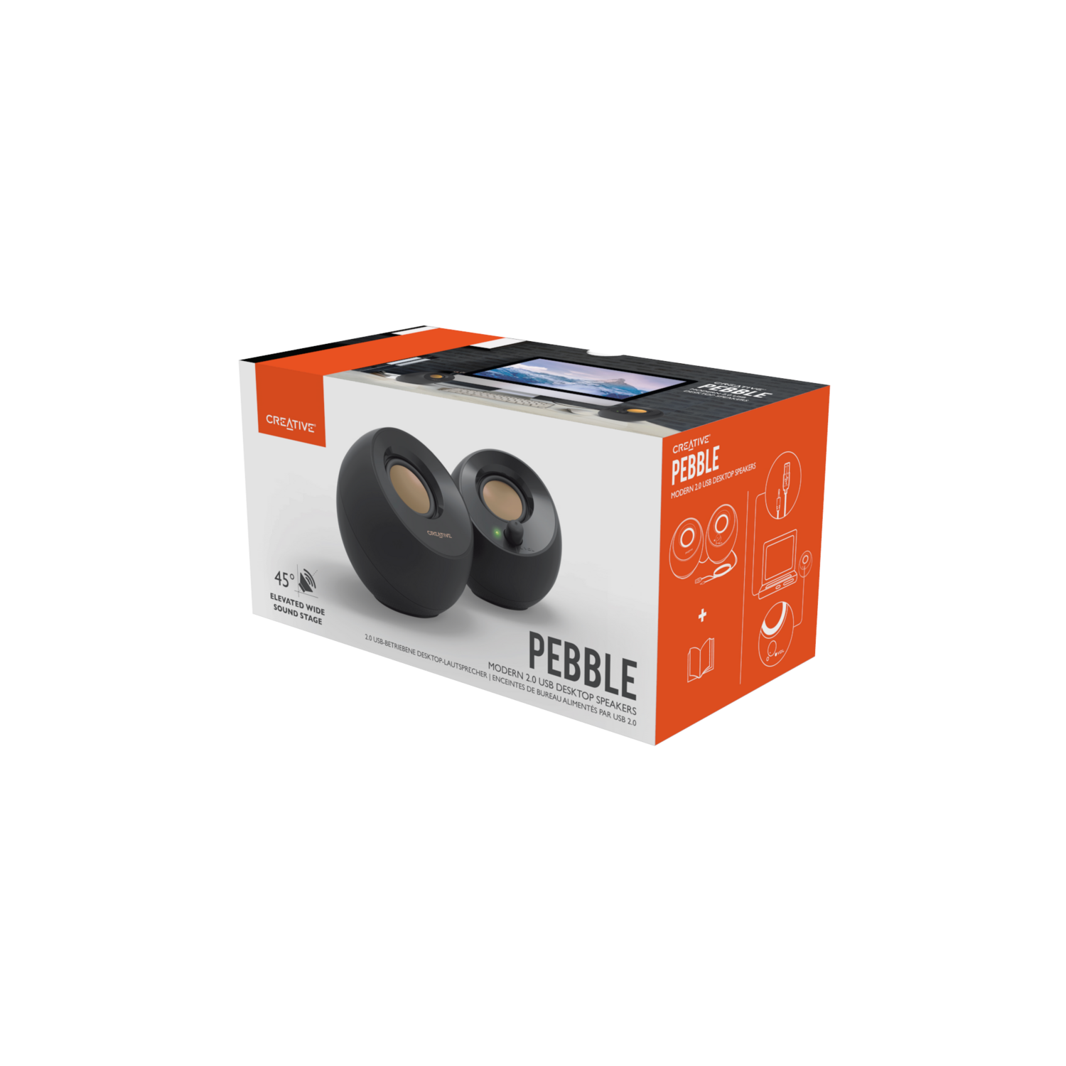 Parlante Creative Pebble Negro