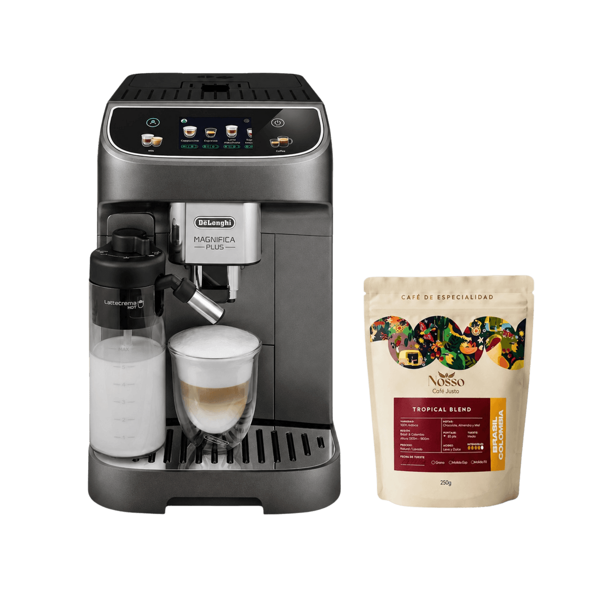 Cafetera DeLonghi Magnifica Plus con Café Nosso Grano 250g