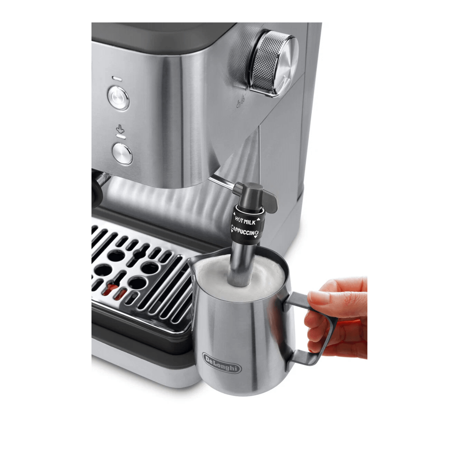 Cafetera Espresso DeLonghi EM450M 15 Bar + Café Molido 200g con vapor para espumar leche.