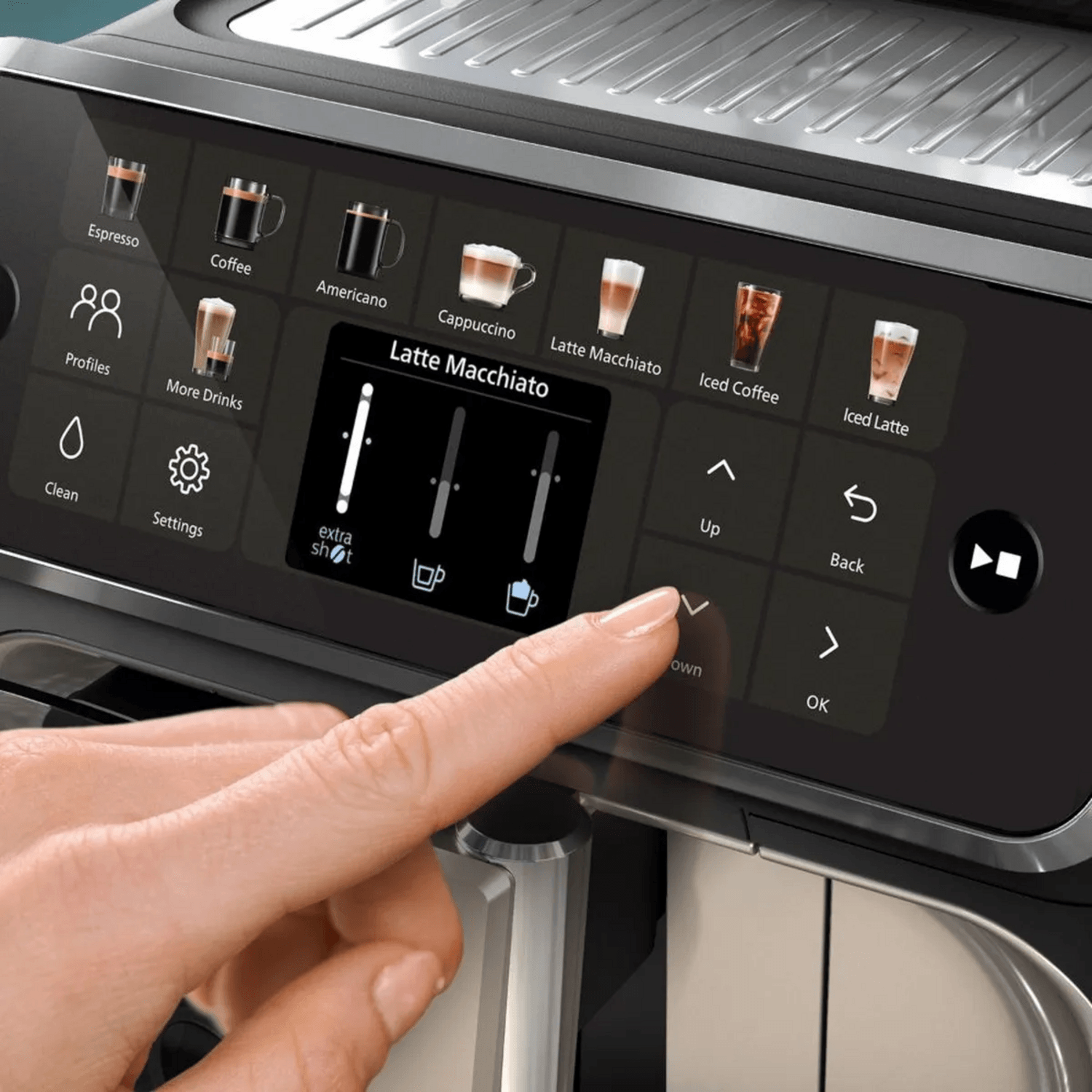 Cafetera Philips Superautomática EP5547 LatteGo 20 Bebidas