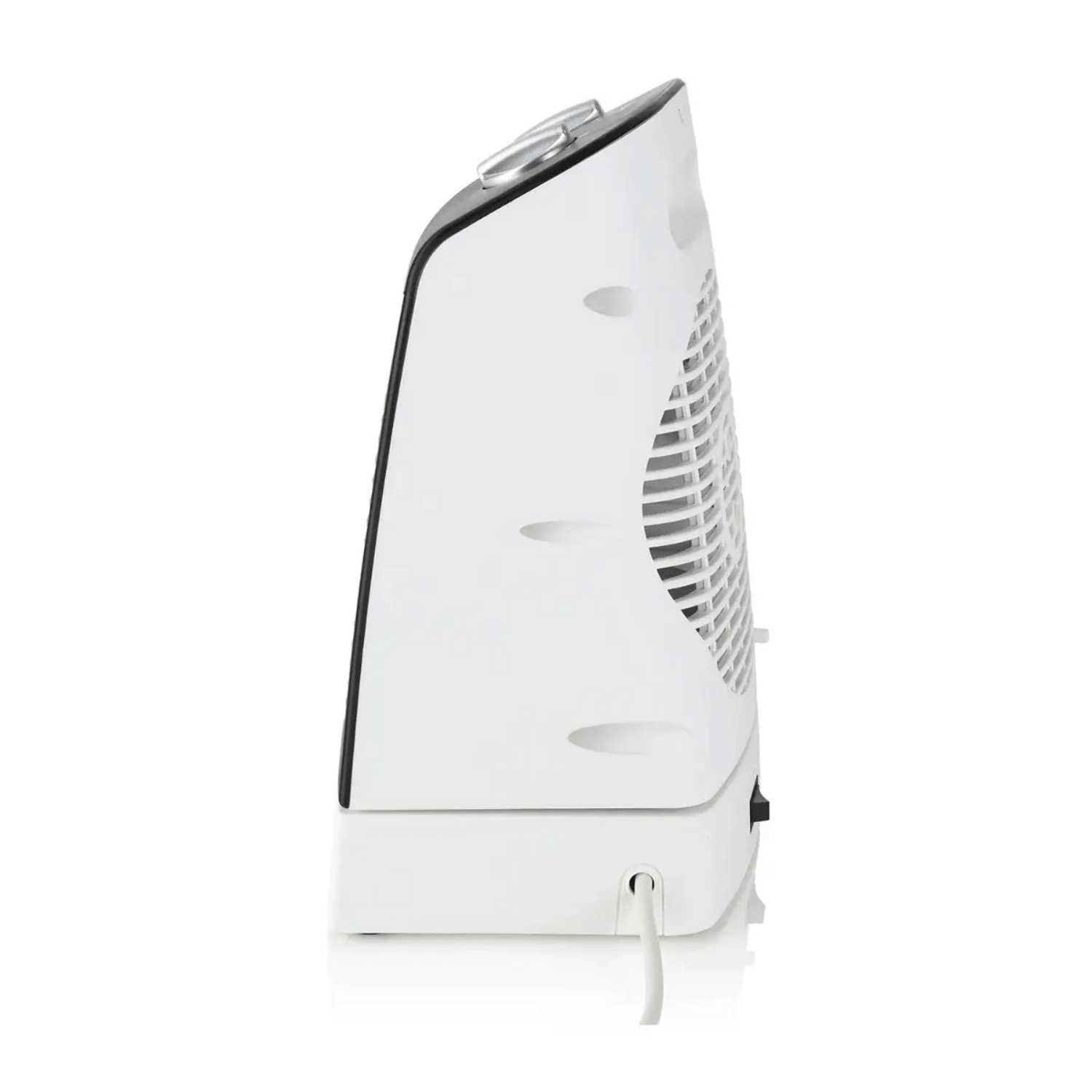 Calefactor Termoventilador Thomas 2000W Termostato TH-FH31 en vista lateral, diseño eficiente y moderno.