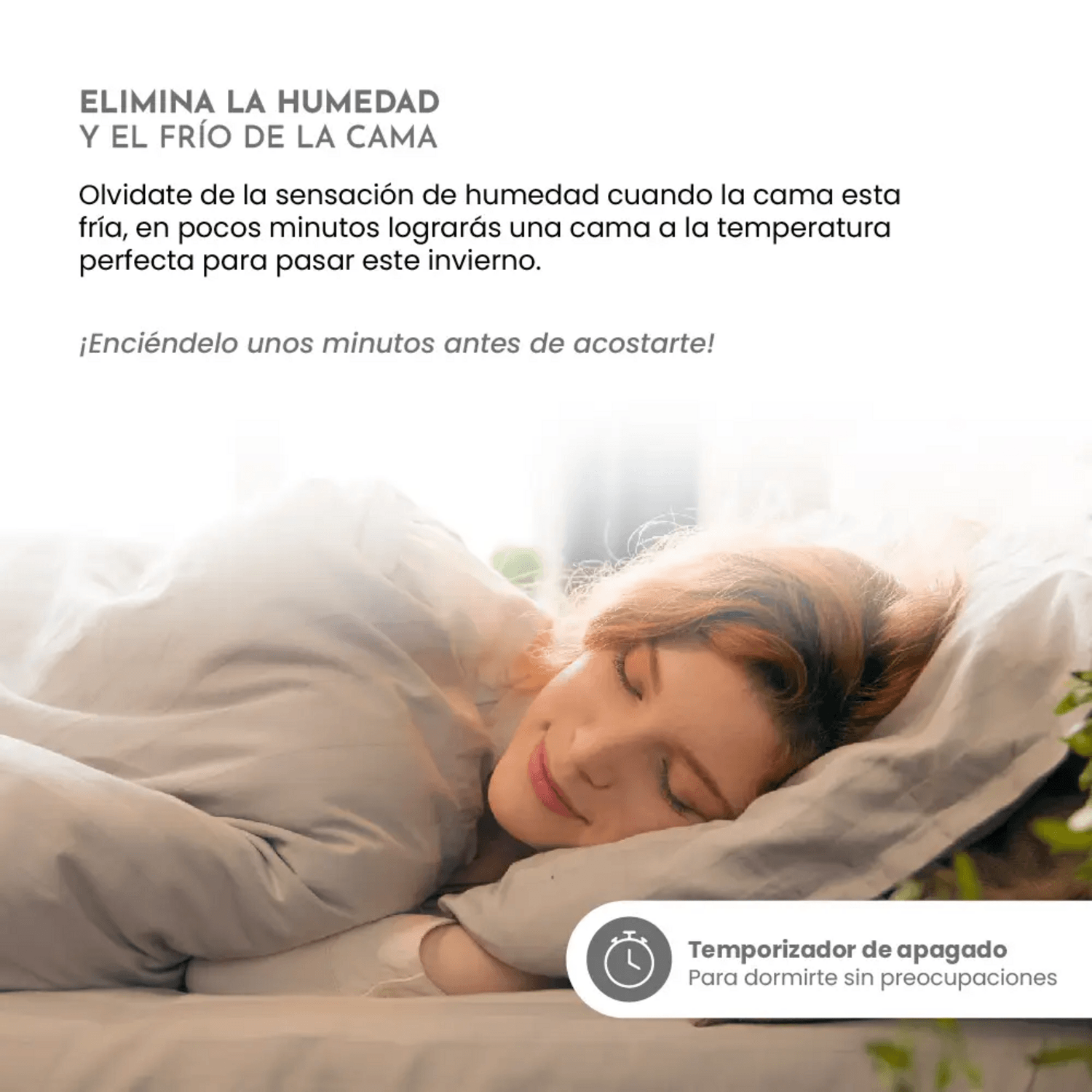 Calienta Cama Siegen 1 Plaza 60W Chiporro 9 Niveles SG-5350