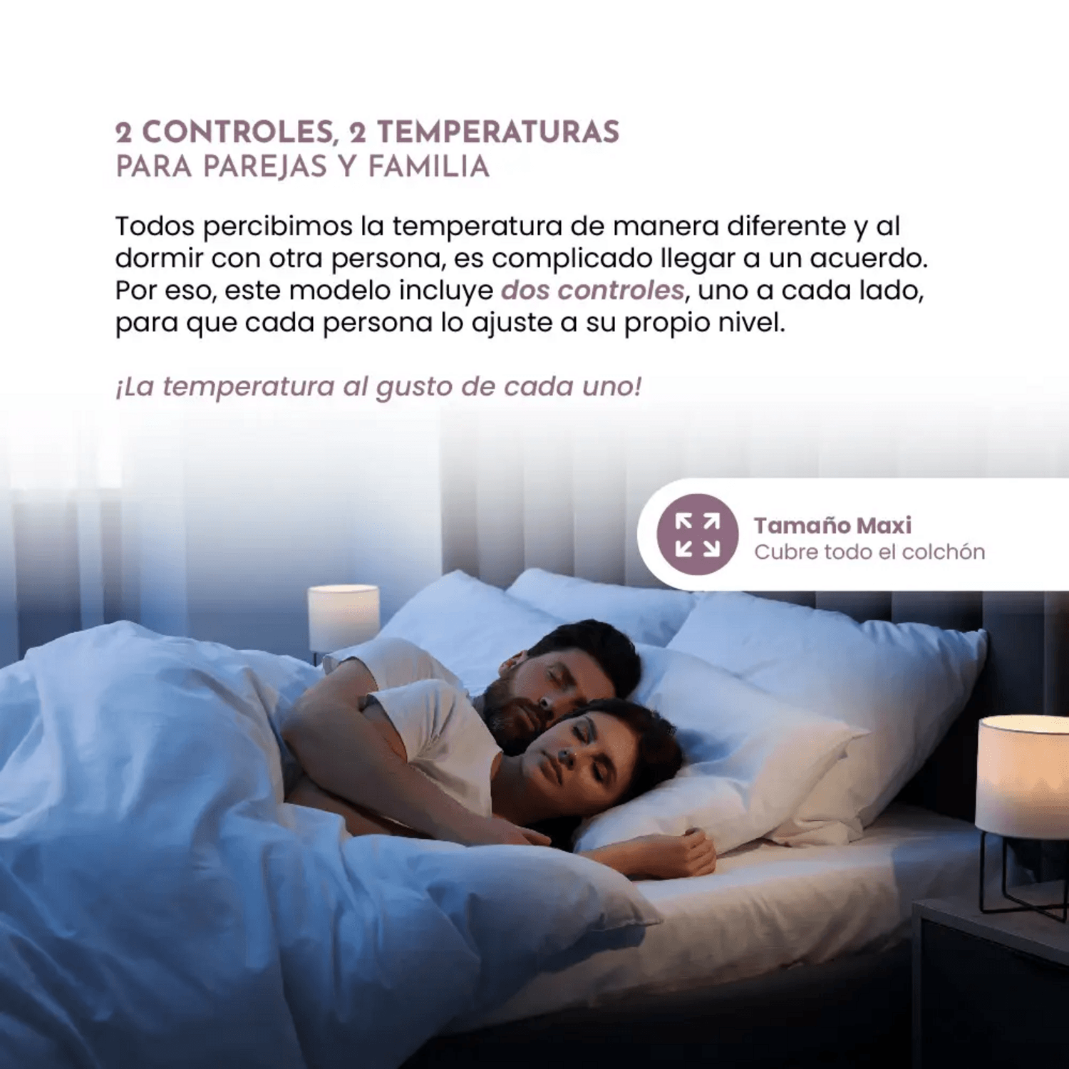 Calienta Cama Siegen 2 Plazas XL Soft 9 Temp 60 W SG-5501