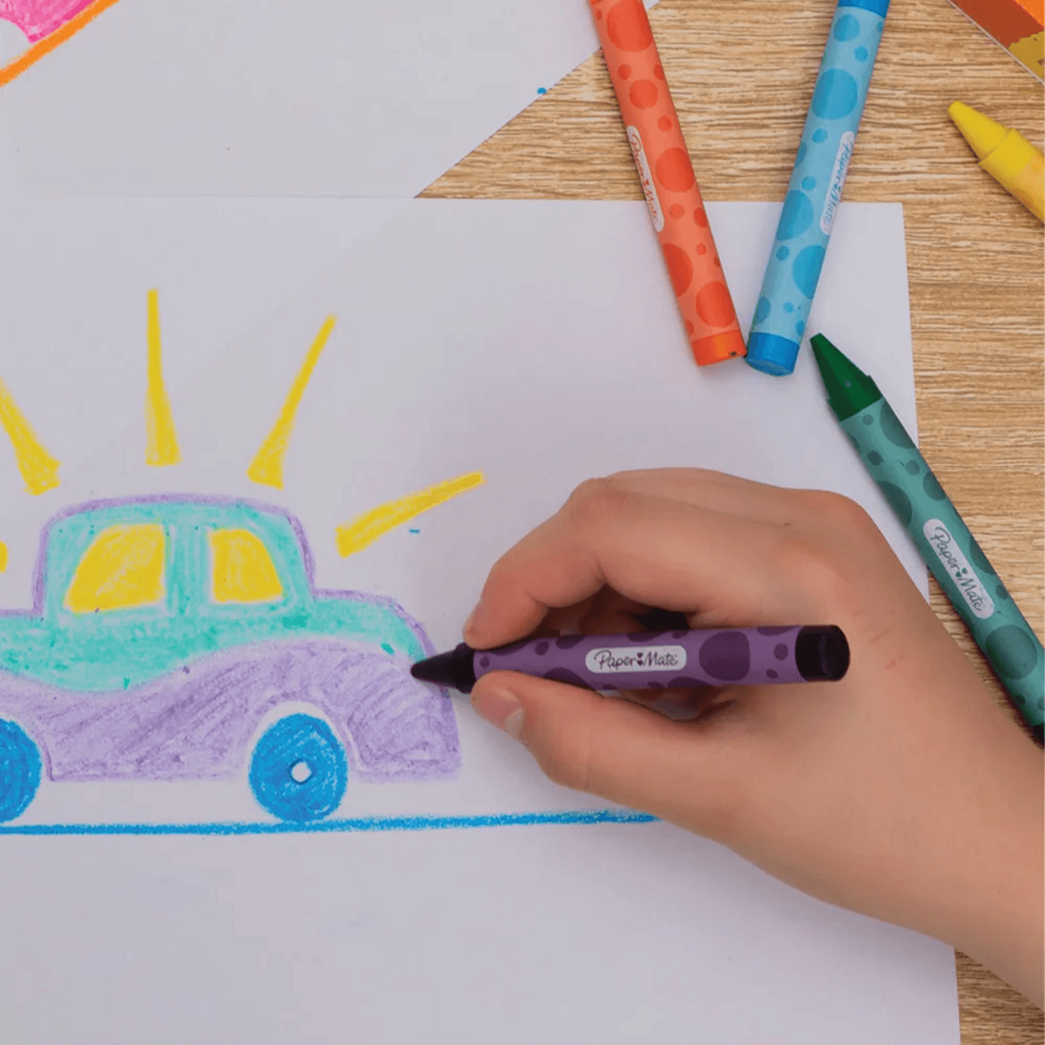 Lápices de Cera Crayones Triangular Papermate 24 Colores