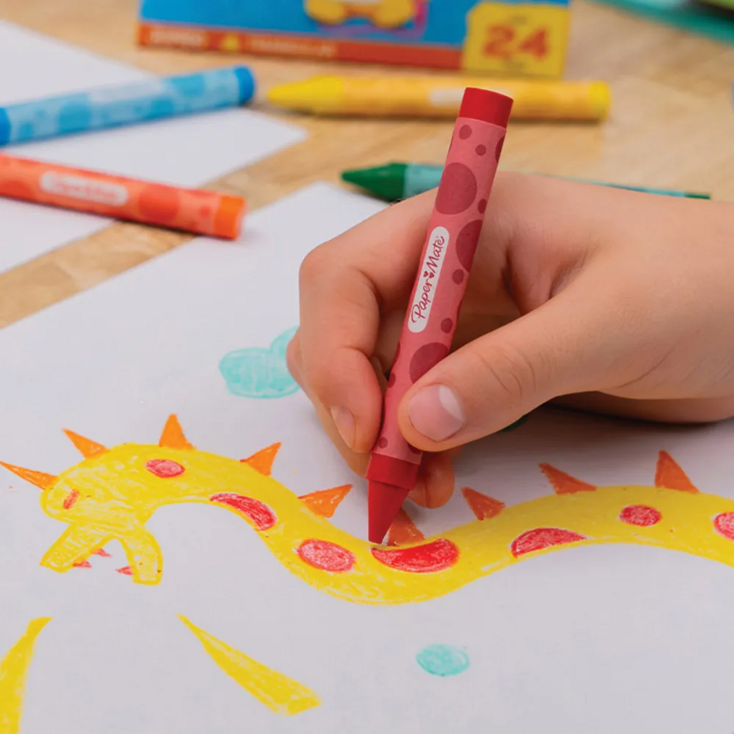Crayones Lápices de Cera Redondos 12U PaperMate
