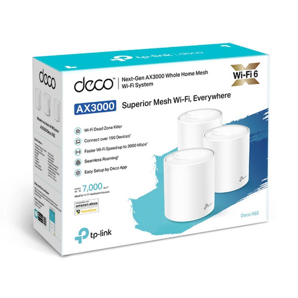 Sistema Tp-Link Mesh Deco X60 WiFi 6 AX3000  3 pack